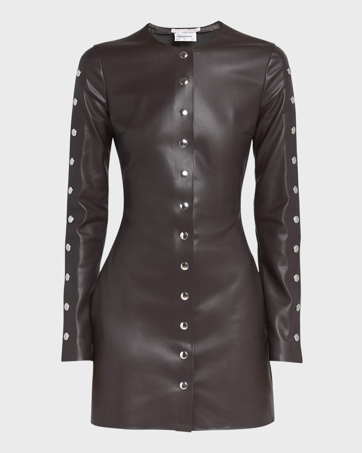 Stella McCartney Faux Leather Studded Mini Dress