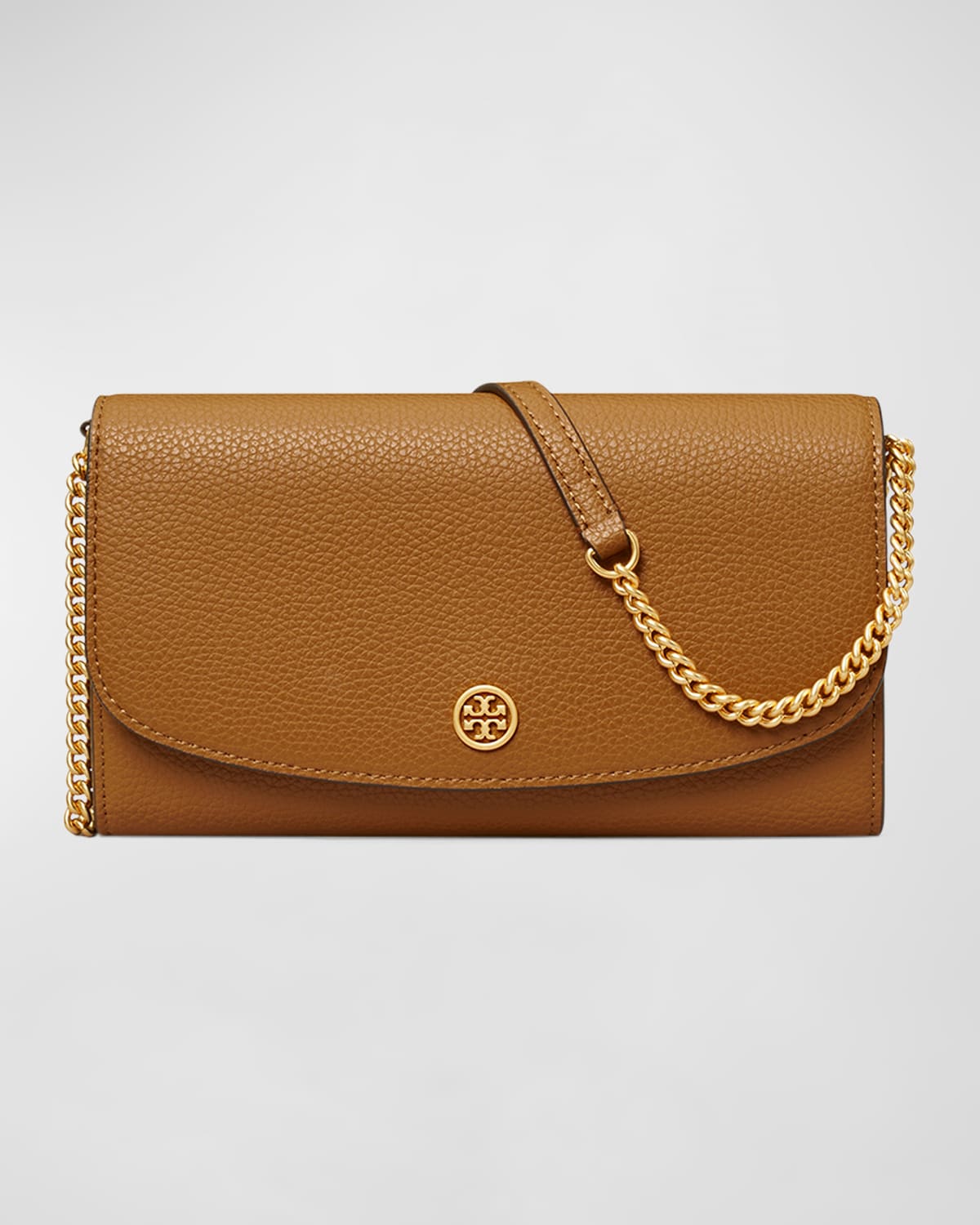 Tory Burch Robinson Flap Leather Wallet on Chain