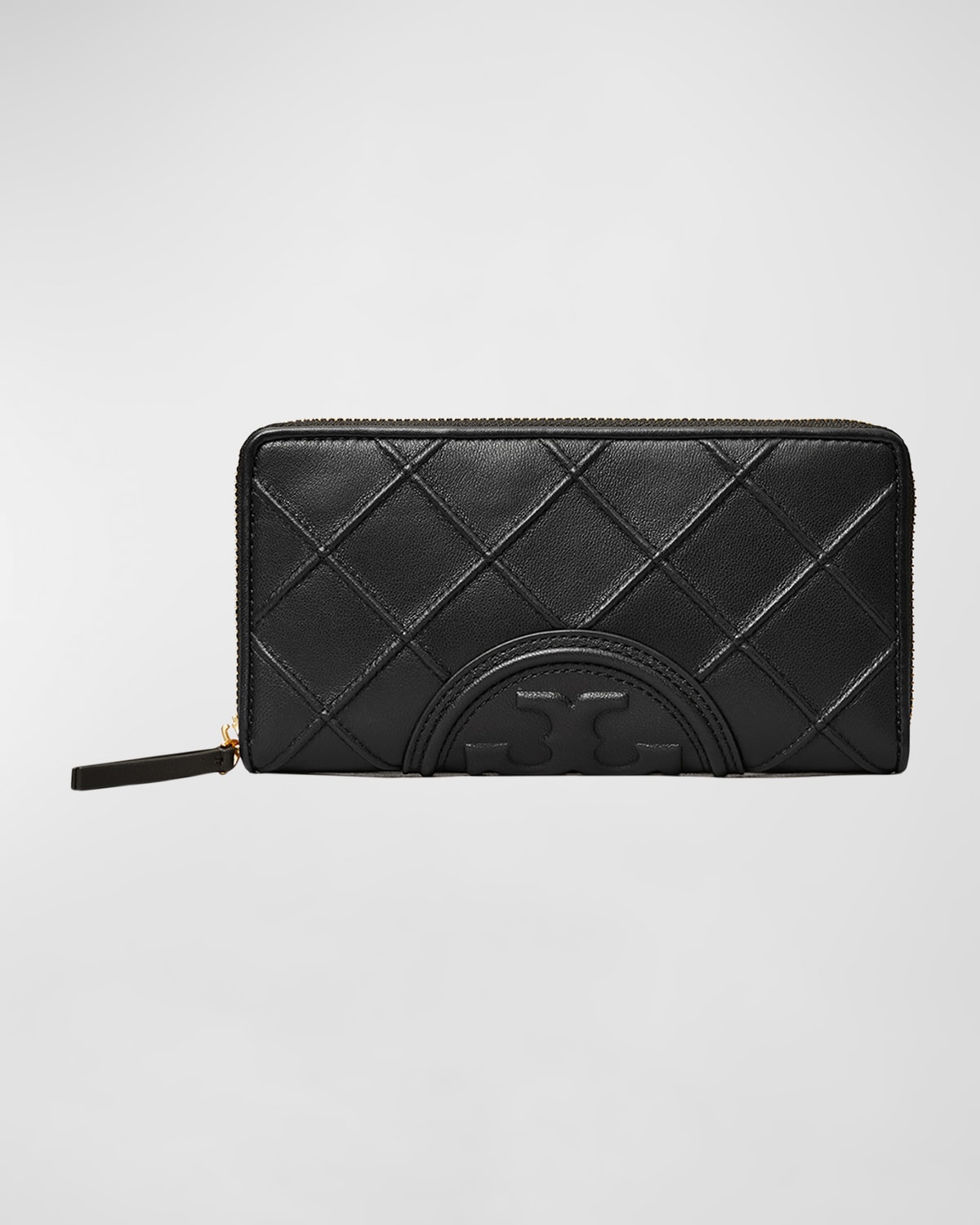 Tory Burch Fleming Zip Quilted Leather Continental Wallet
