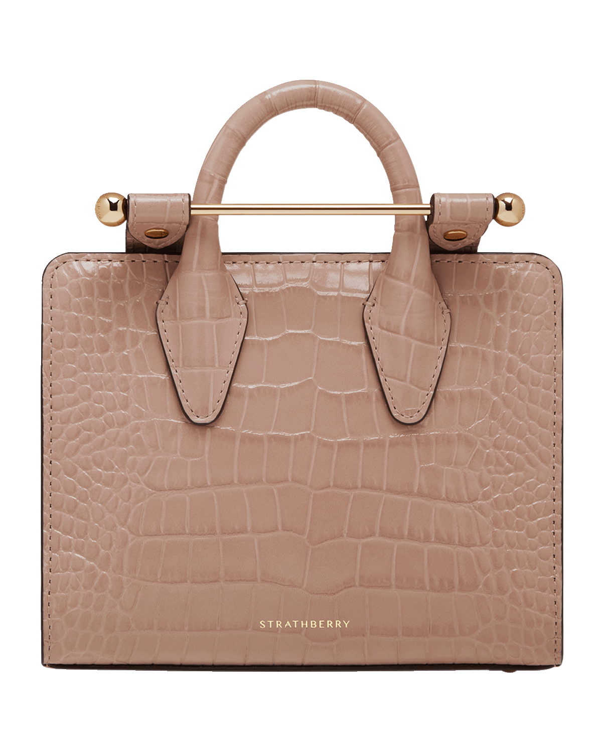 STRATHBERRY Nano Croc-Embossed Leather Tote Bag