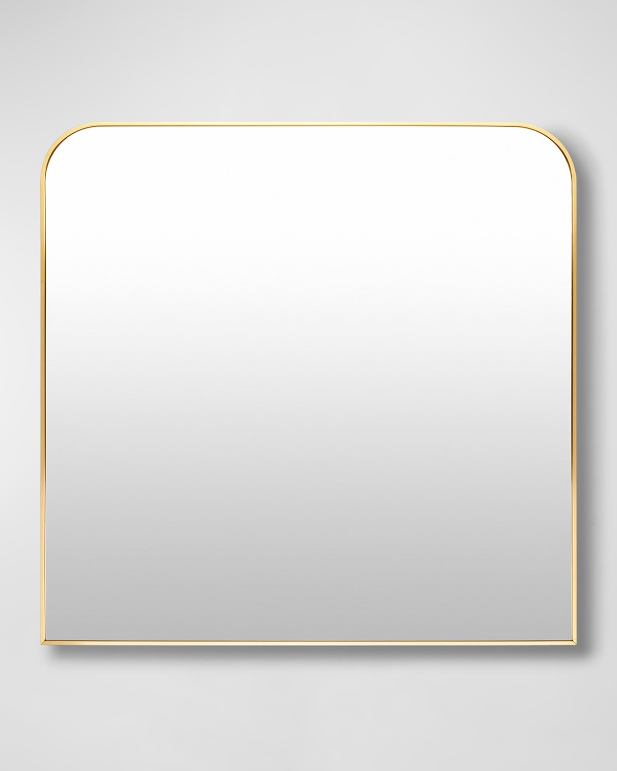 Surya Aranya 36" Squared Wide-Arch Wall Mirror, Gold