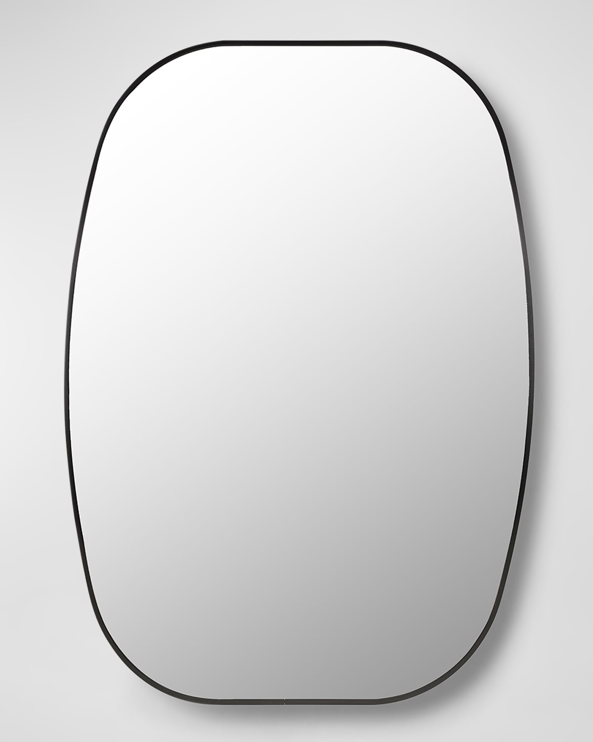 Surya Aranya 41" Rounded Wall Mirror, Black