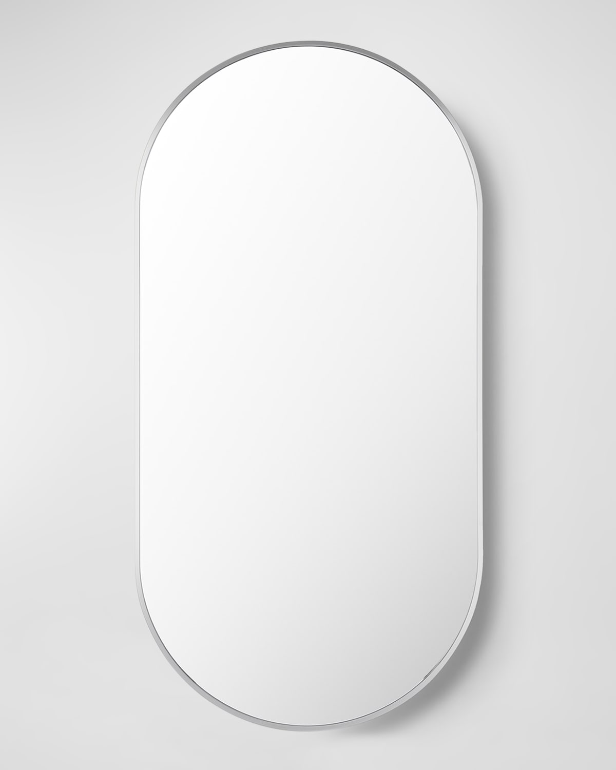 Surya Aranya 39" Thick Oval Wall Mirror, White