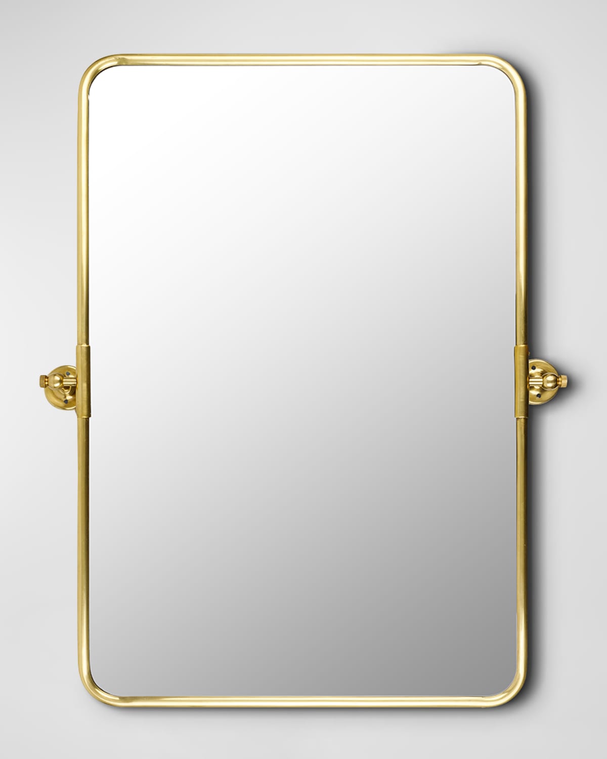Surya Burnish Golden Rectangular Mirror, 30"