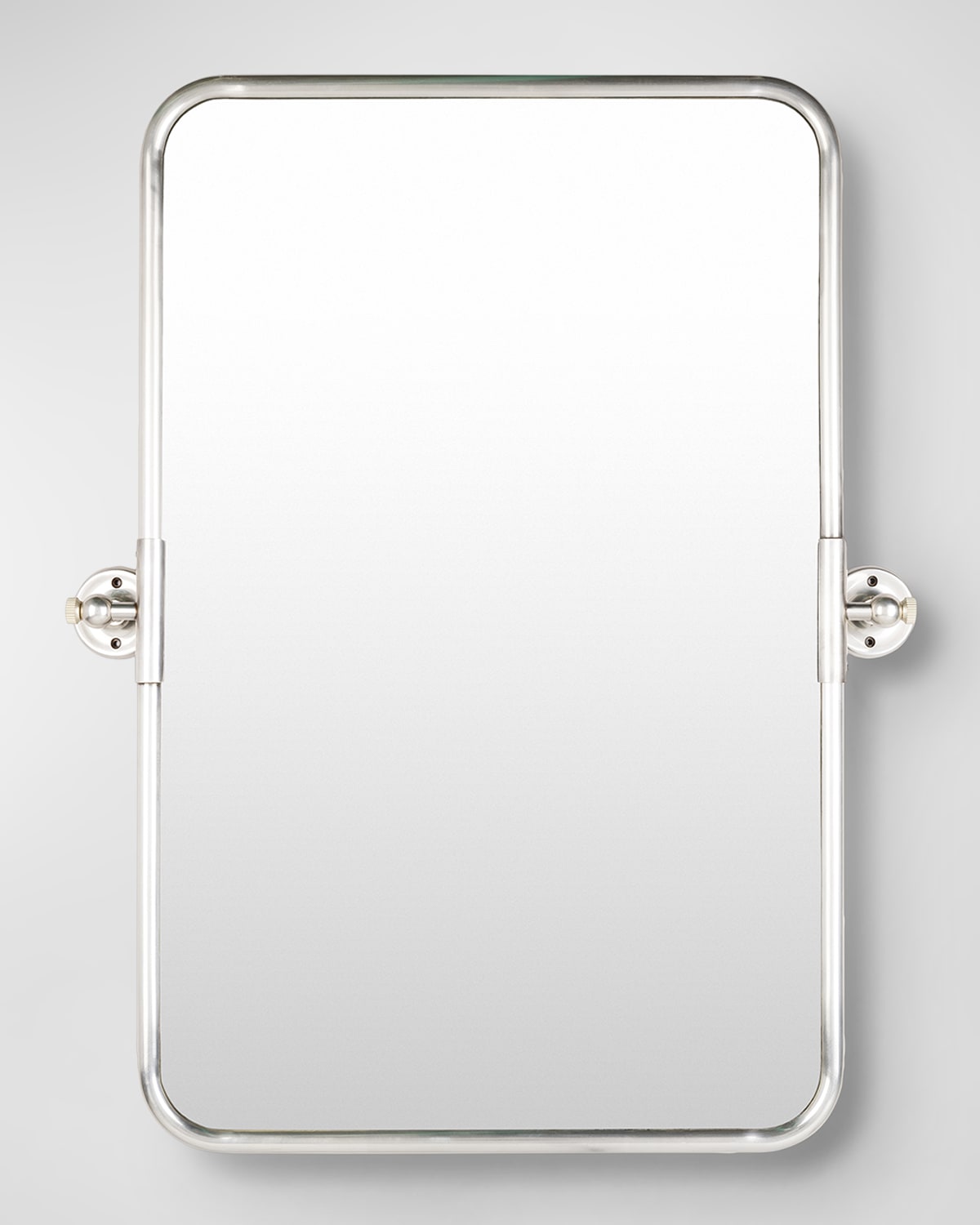Surya Burnish Silver Rectangular Mirror, 24"