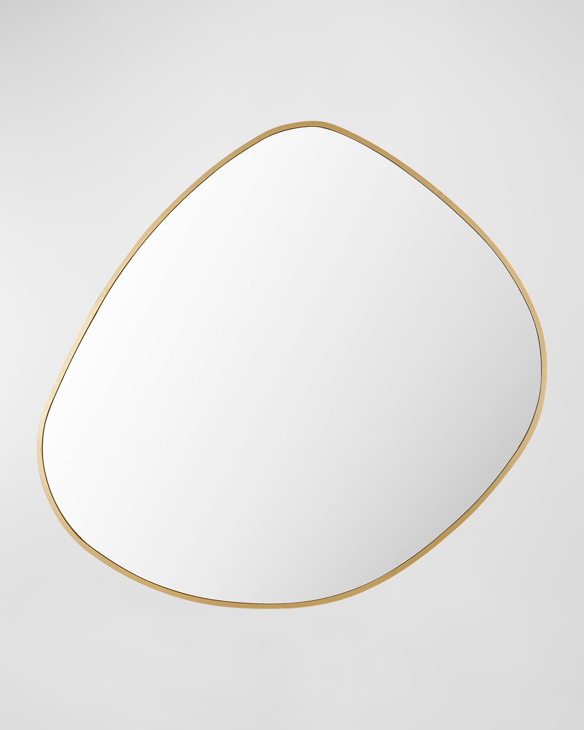 Surya Pebble 37" Free-Form Wall Mirror, Gold