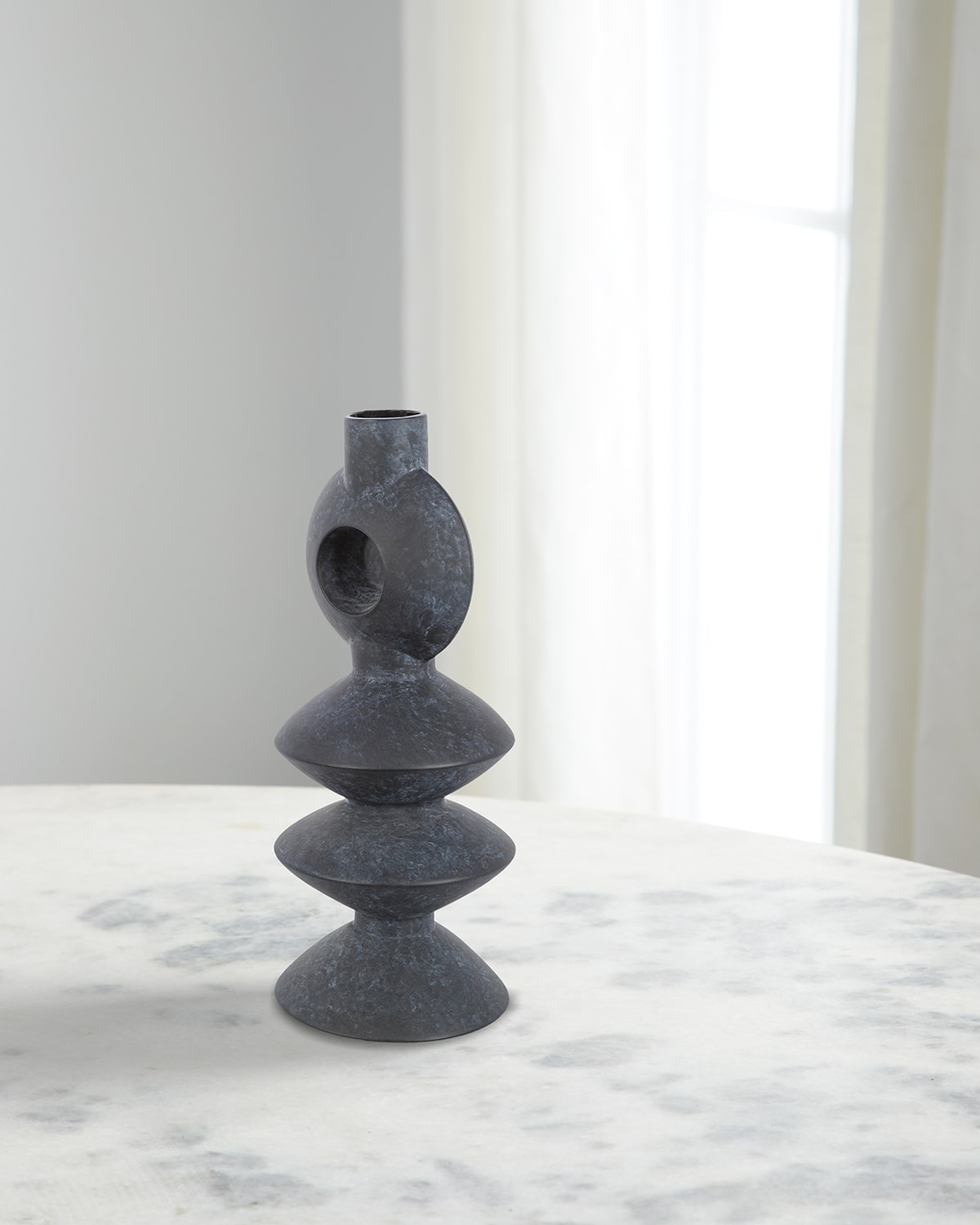 Surya Yagya 16" Ceramic Vase, Black