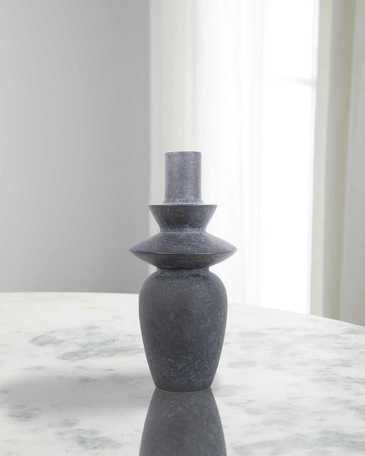 Surya Yagya 14" Ceramic Vase, Black