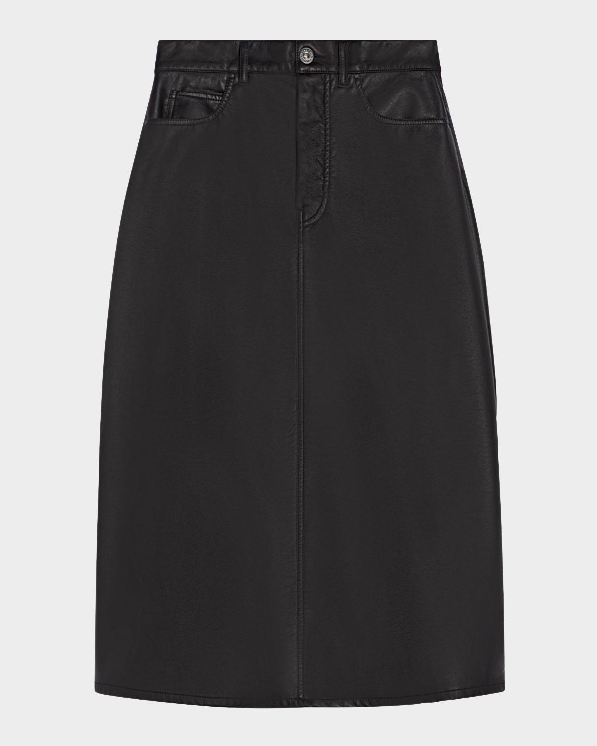 Weekend Max Mara Canga Coated A-Line Midi Skirt