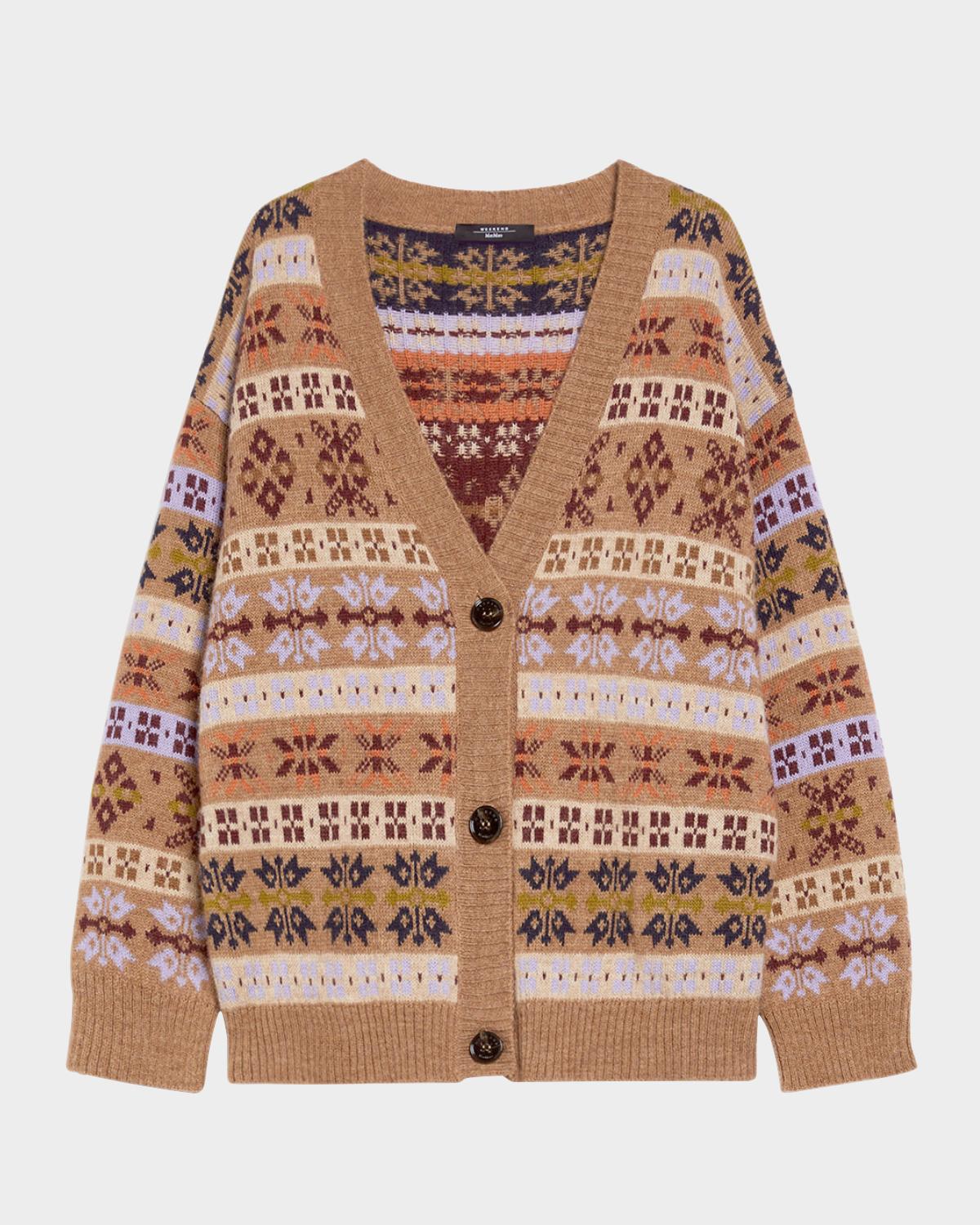 Weekend Max Mara Eccelso Geometric Intarsia Sweater