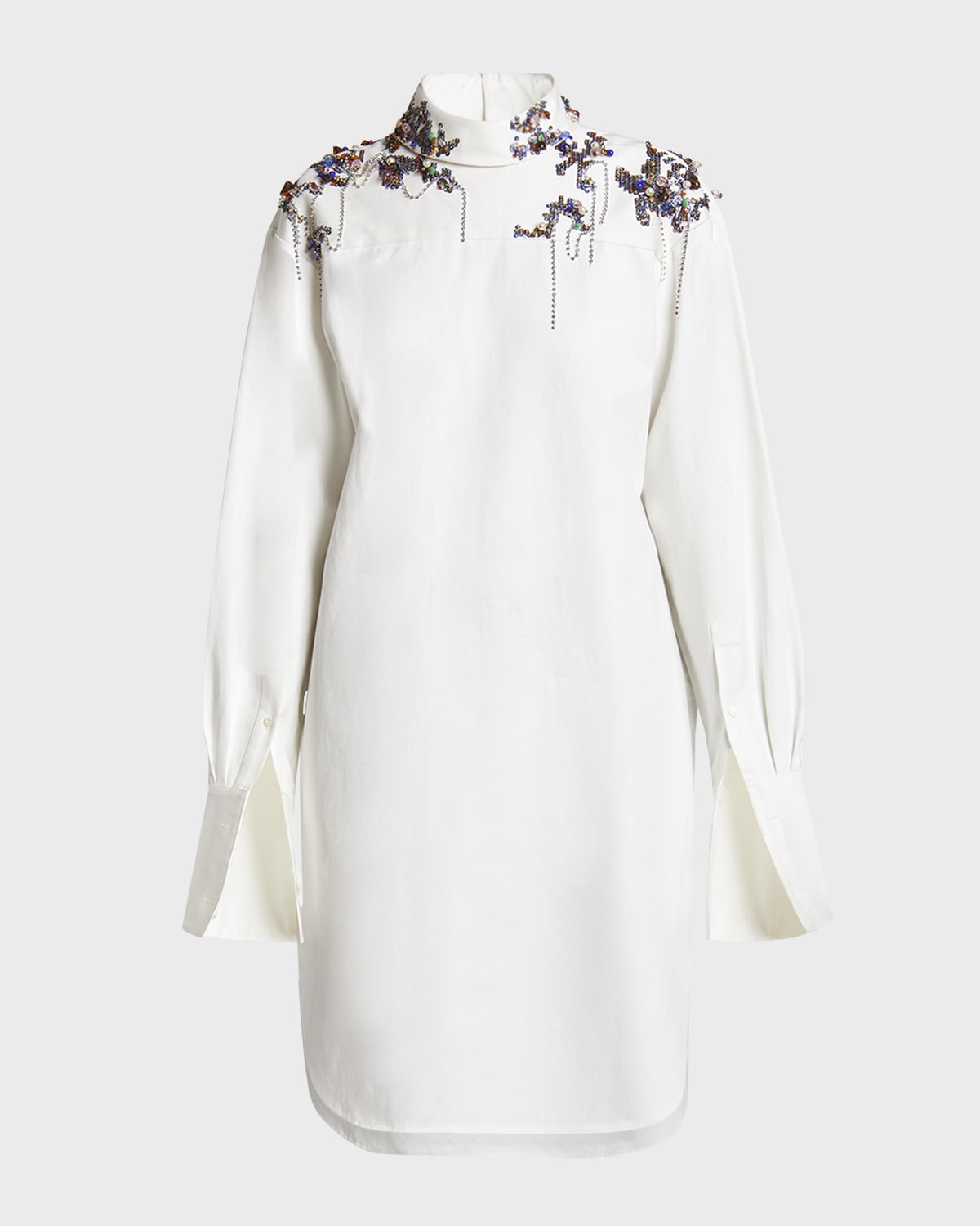 Dries Van Noten Dorso Rhinestone Embellished Shirtdress