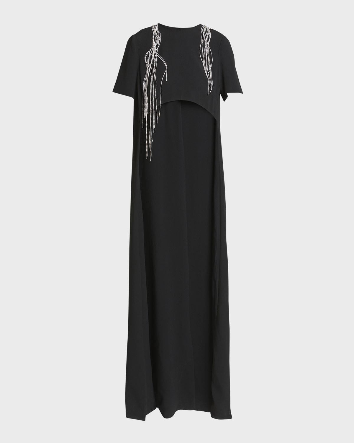 Dries Van Noten Cecily Crystal Embellished Cape Shirt