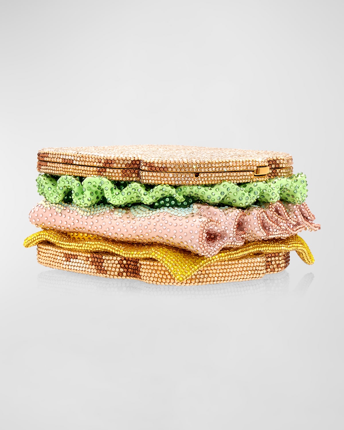 Judith Leiber Couture Lightly Toasted Crystal Sandwich Minaudiere