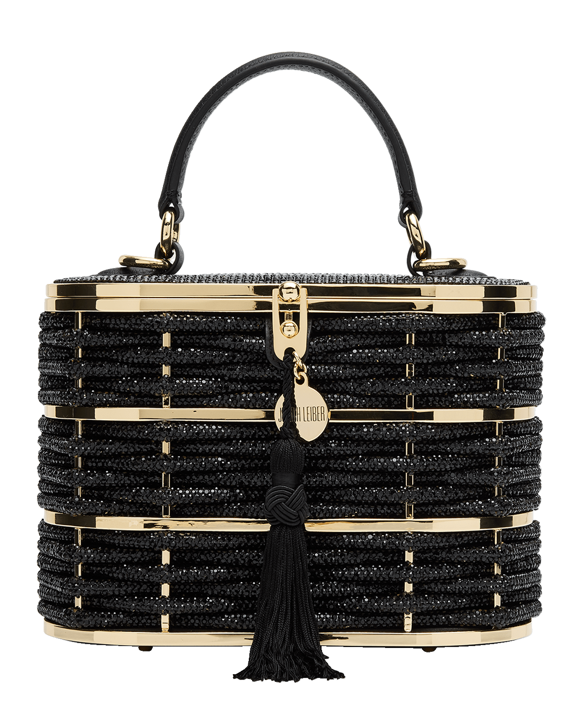 Judith Leiber Couture Willow Woven Crystal Basket Top-Handle Bag