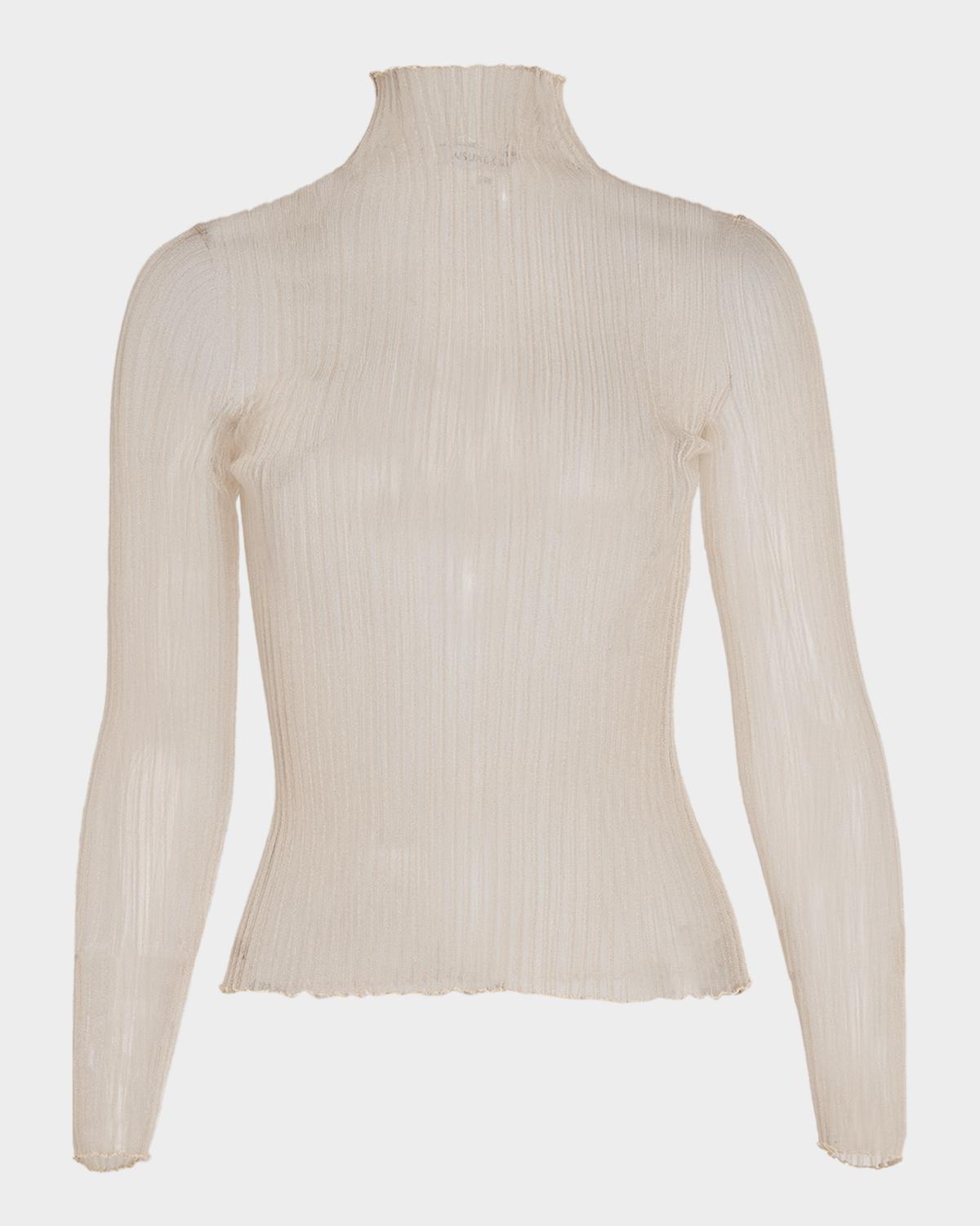 Aisling Camps Modern Mist Translucent Ribbed Turtleneck