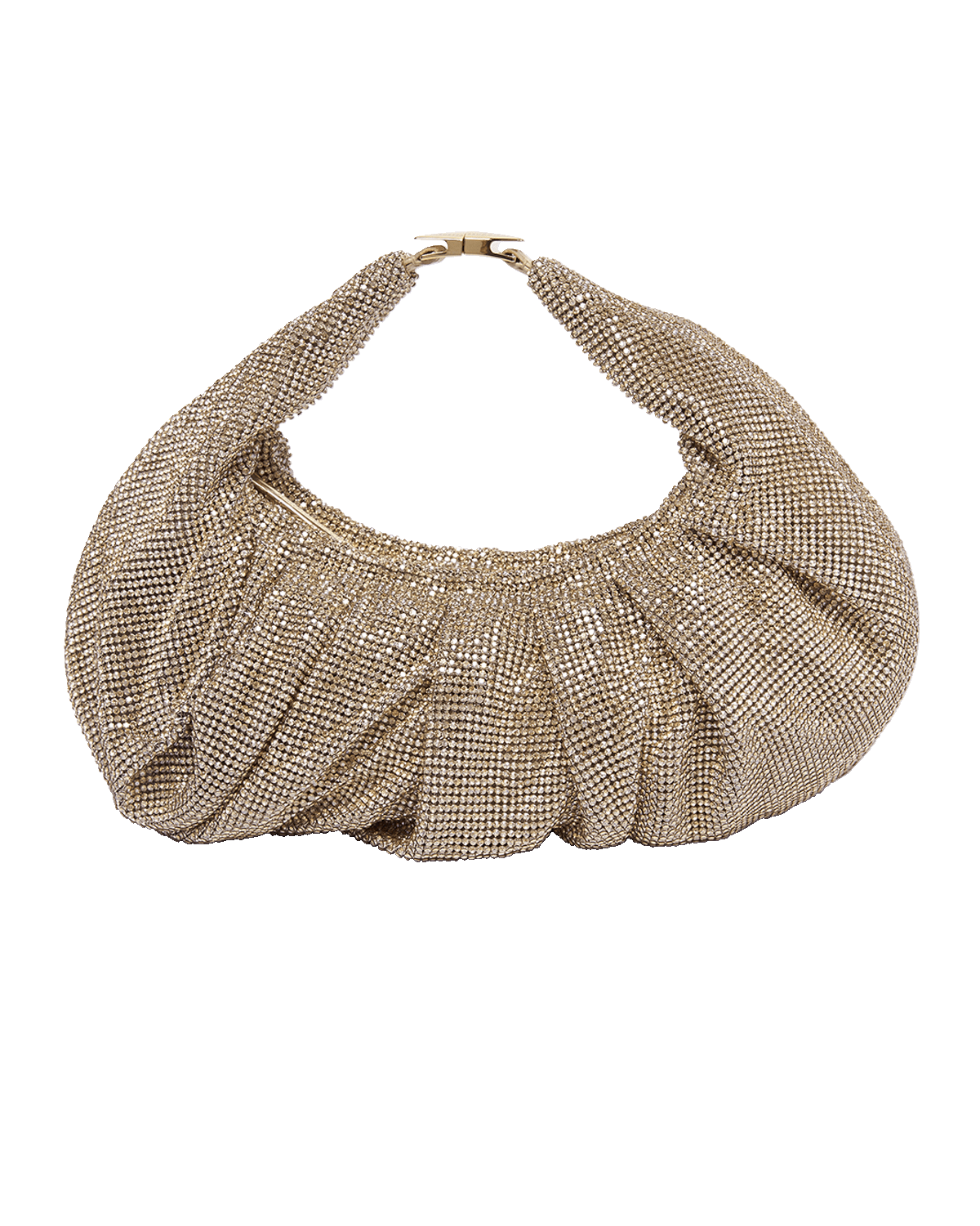 Benedetta Bruzziches Yennefer Mesh Metallic Crystal Top-Handle Bag