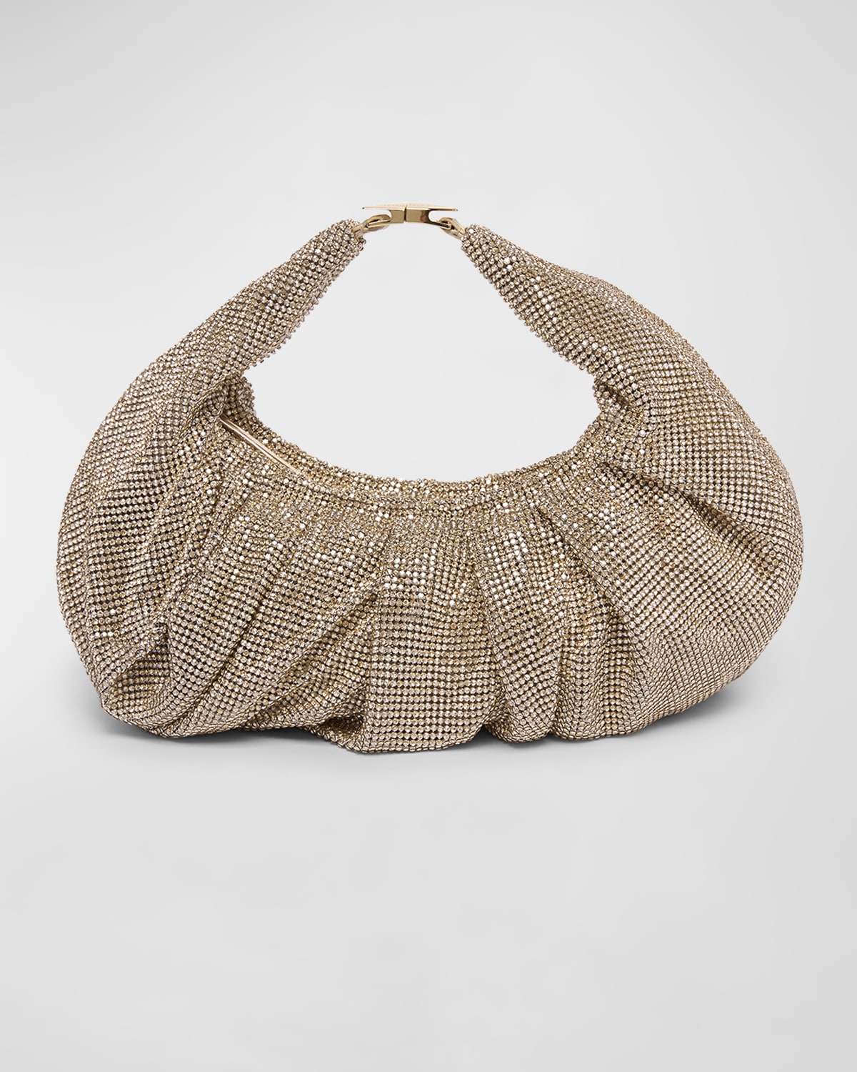 Benedetta Bruzziches Yennefer Mesh Metallic Crystal Top-Handle Bag