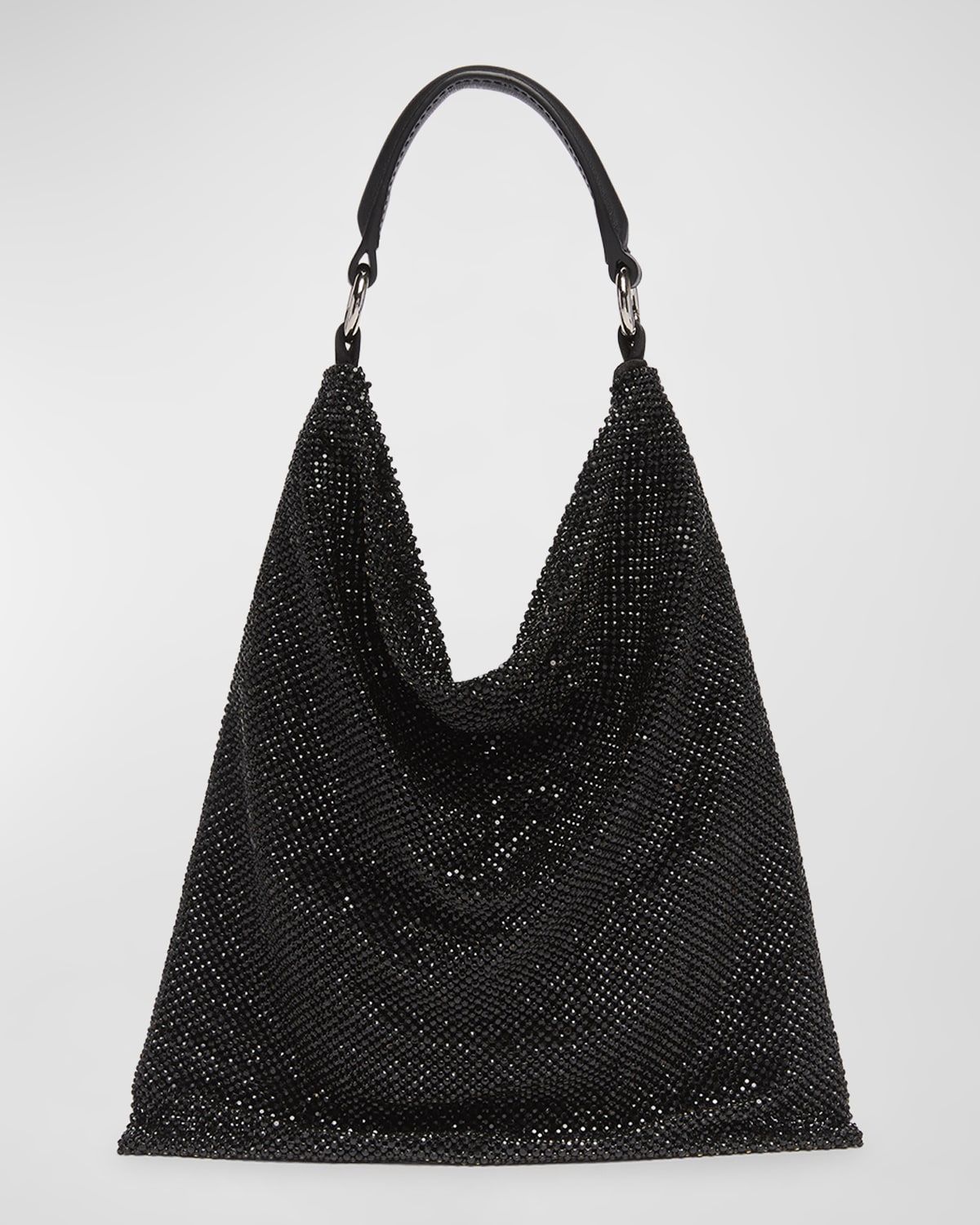 Benedetta Bruzziches Bella Ciao Mesh Crystal Hobo Bag