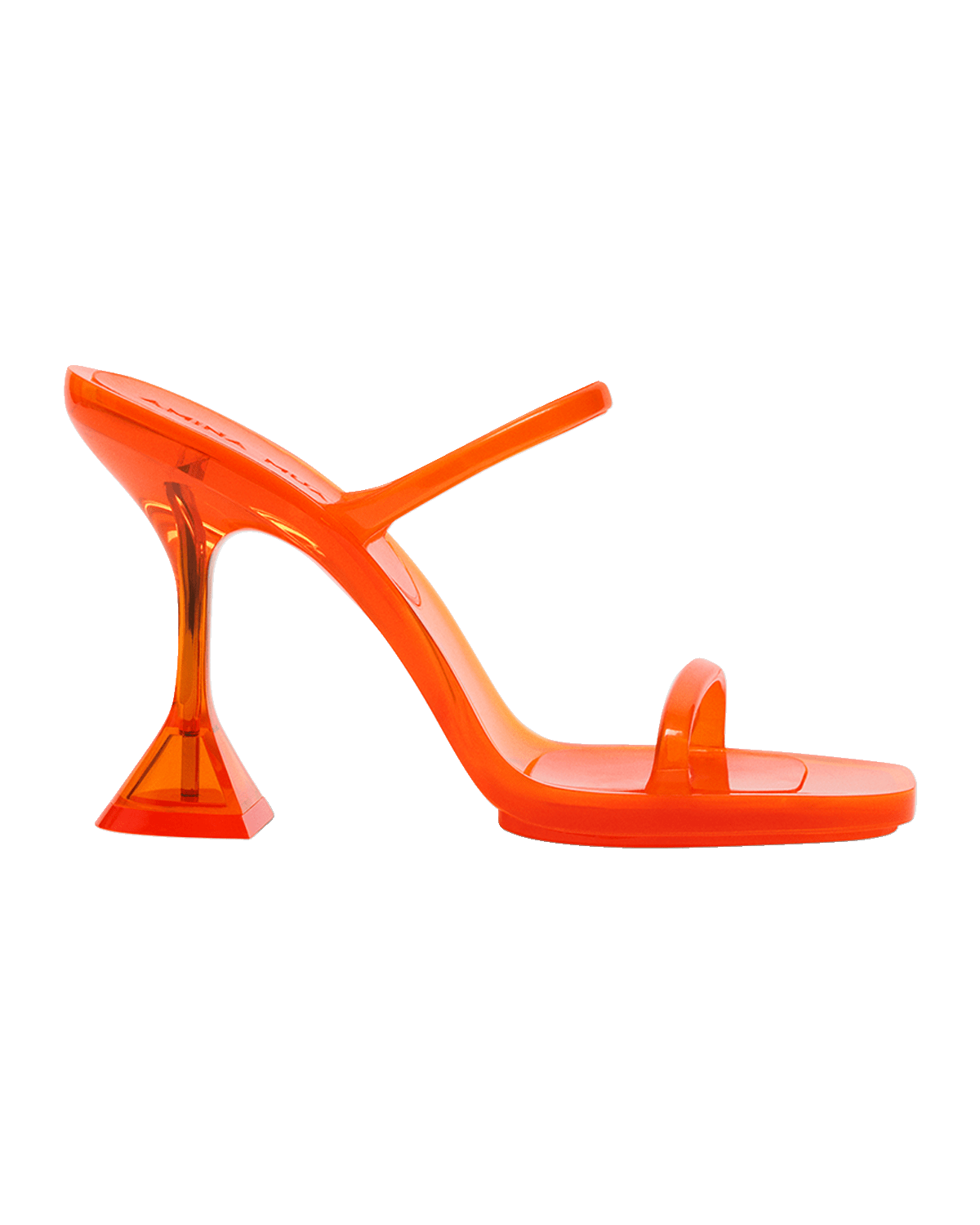 Amina Muaddi Brito Clear Mule Stiletto Sandals
