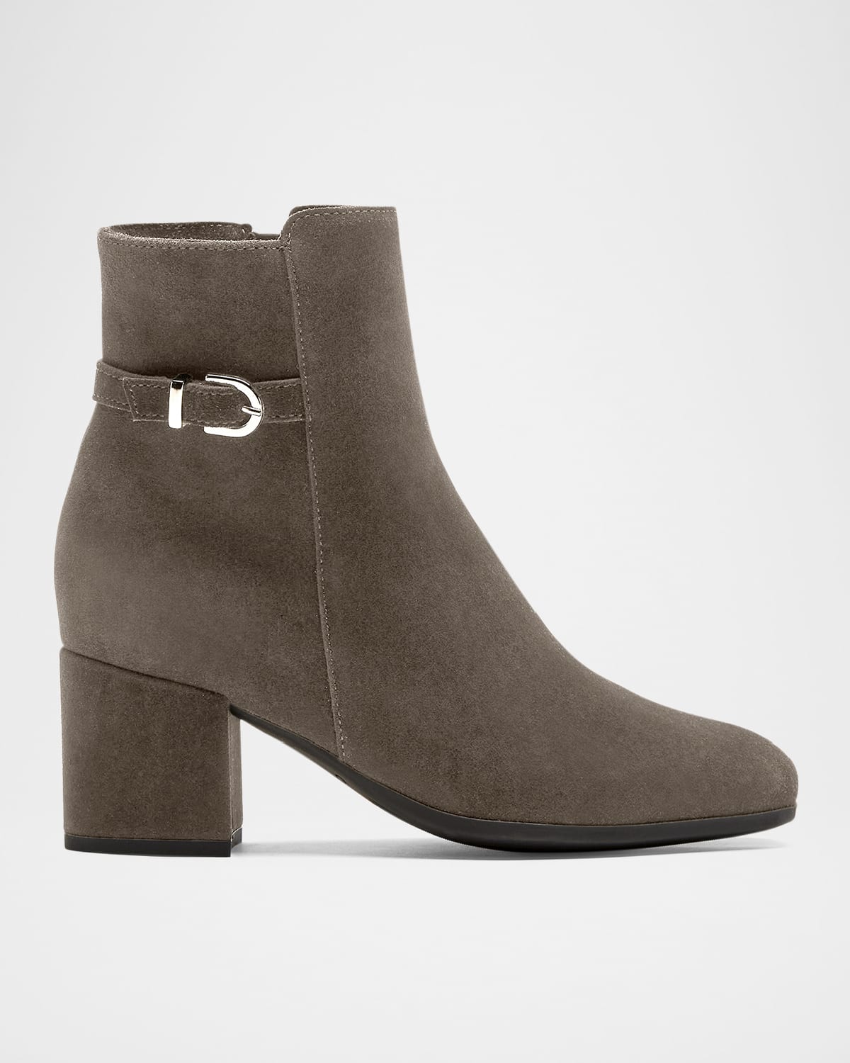 La Canadienne JoJo Suede Block Heel Booties Neiman Marcus