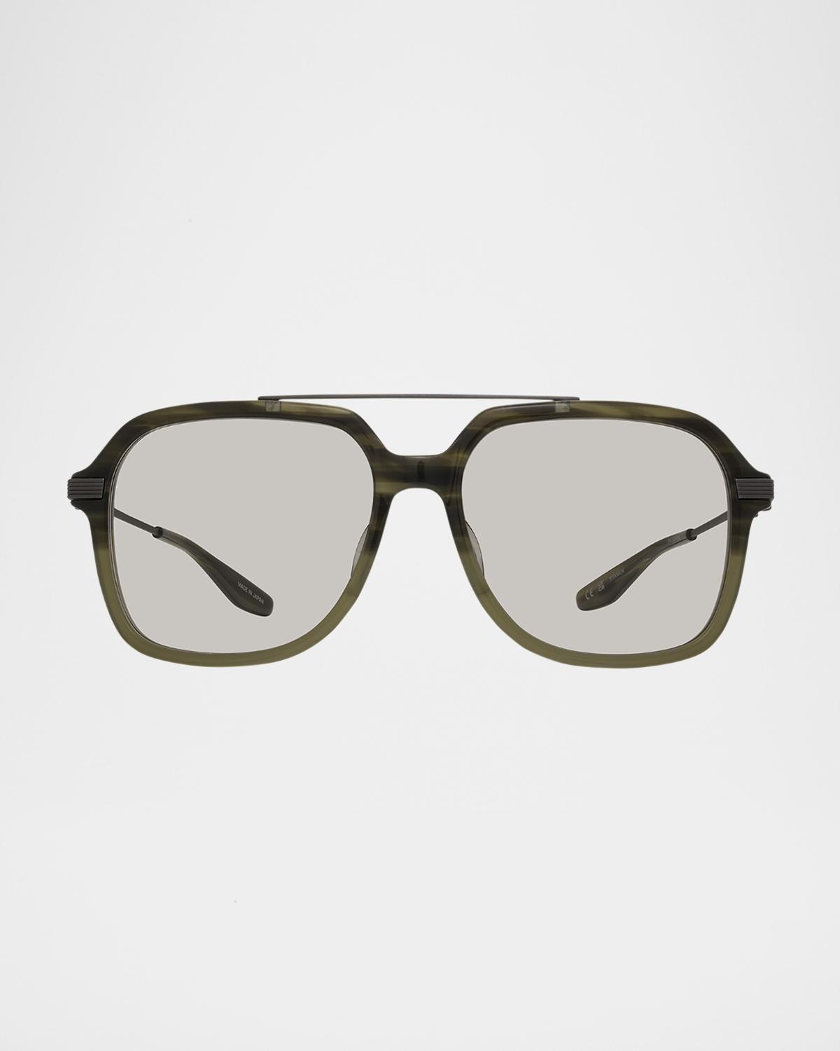 Barton Perreira D. Ellis Plastic & Titanium Aviator Sunglasses