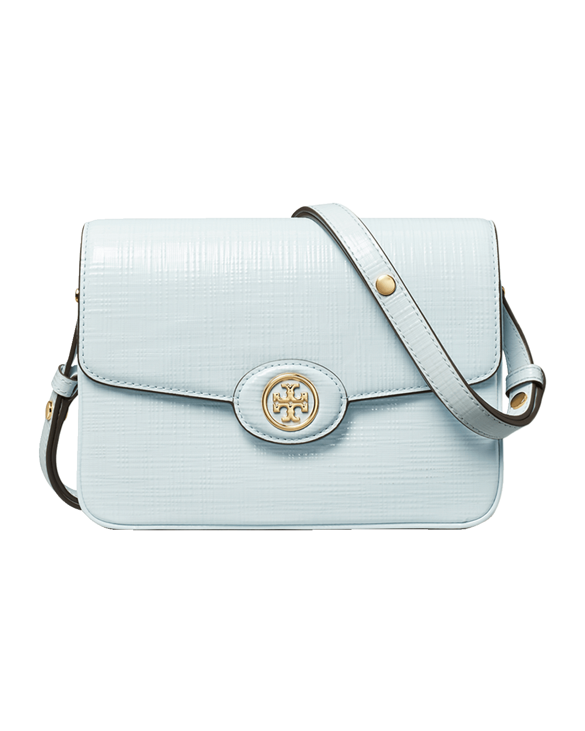 Tory Burch Robinson Crosshatched Leather Convertible Shoulder Bag