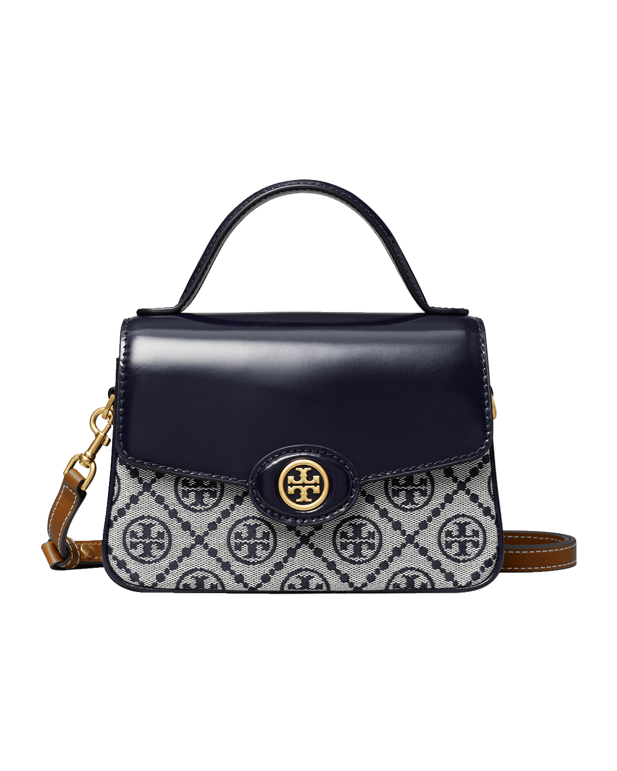 Tory Burch Robinson Small T Monogram Top-Handle Bag
