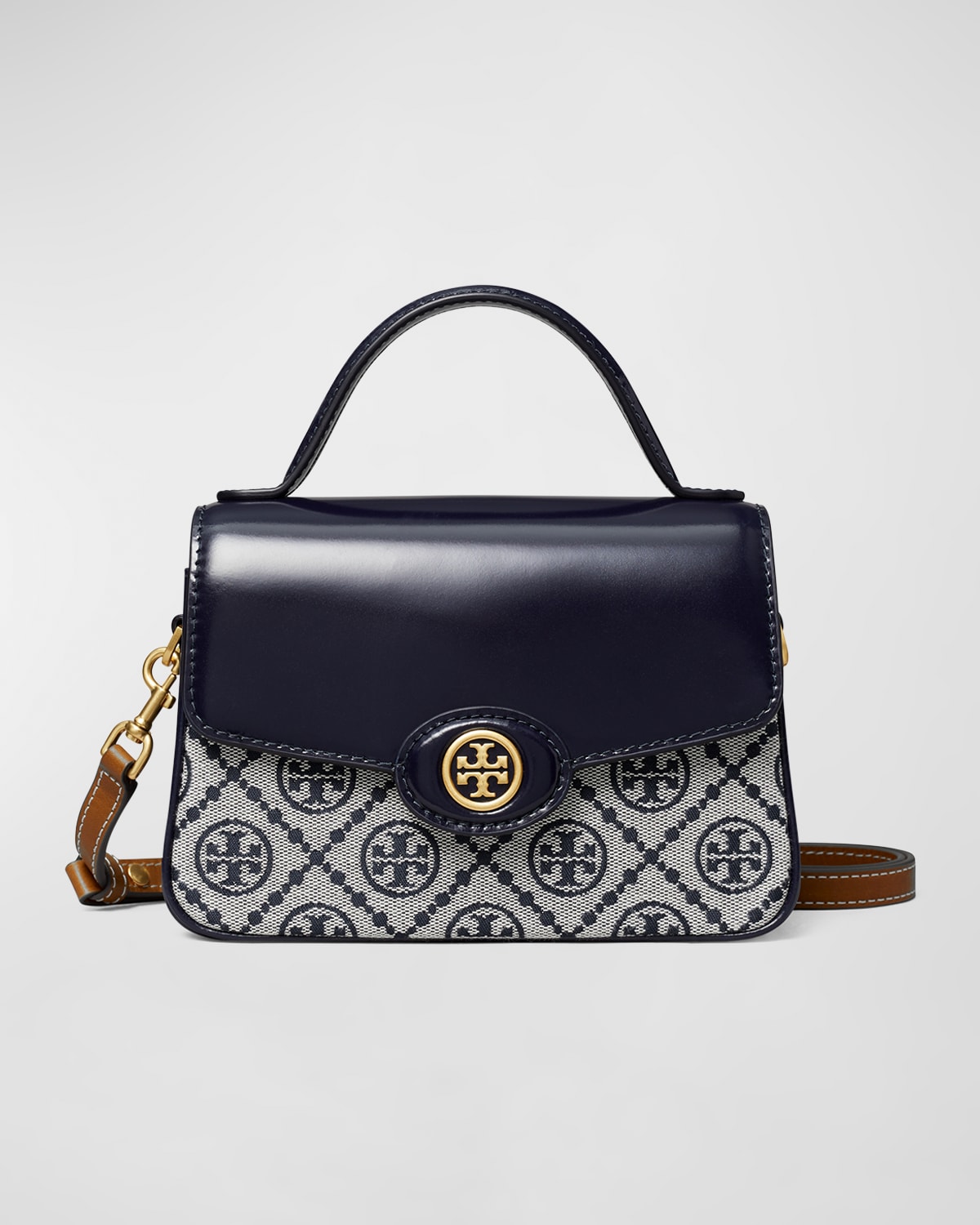 Tory Burch Robinson Small T Monogram Top-Handle Bag