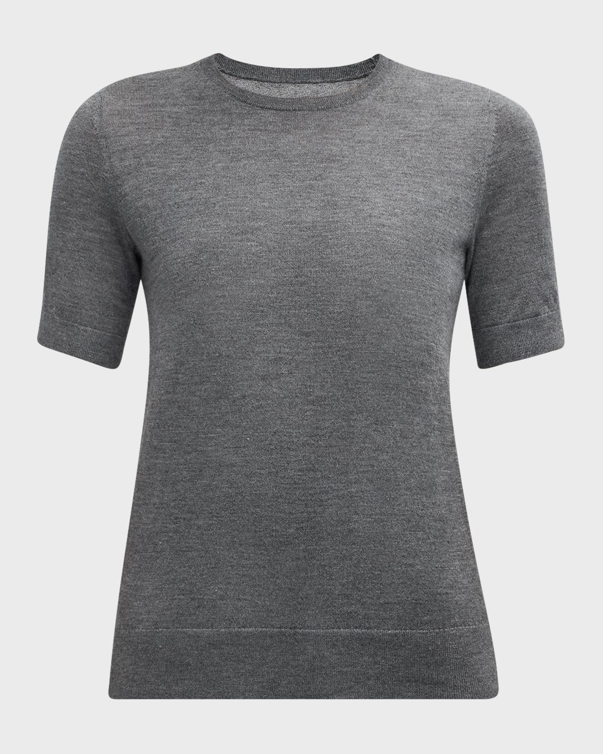 Neiman Marcus Cashmere Collection Superfine Cashmere Crop Sweater