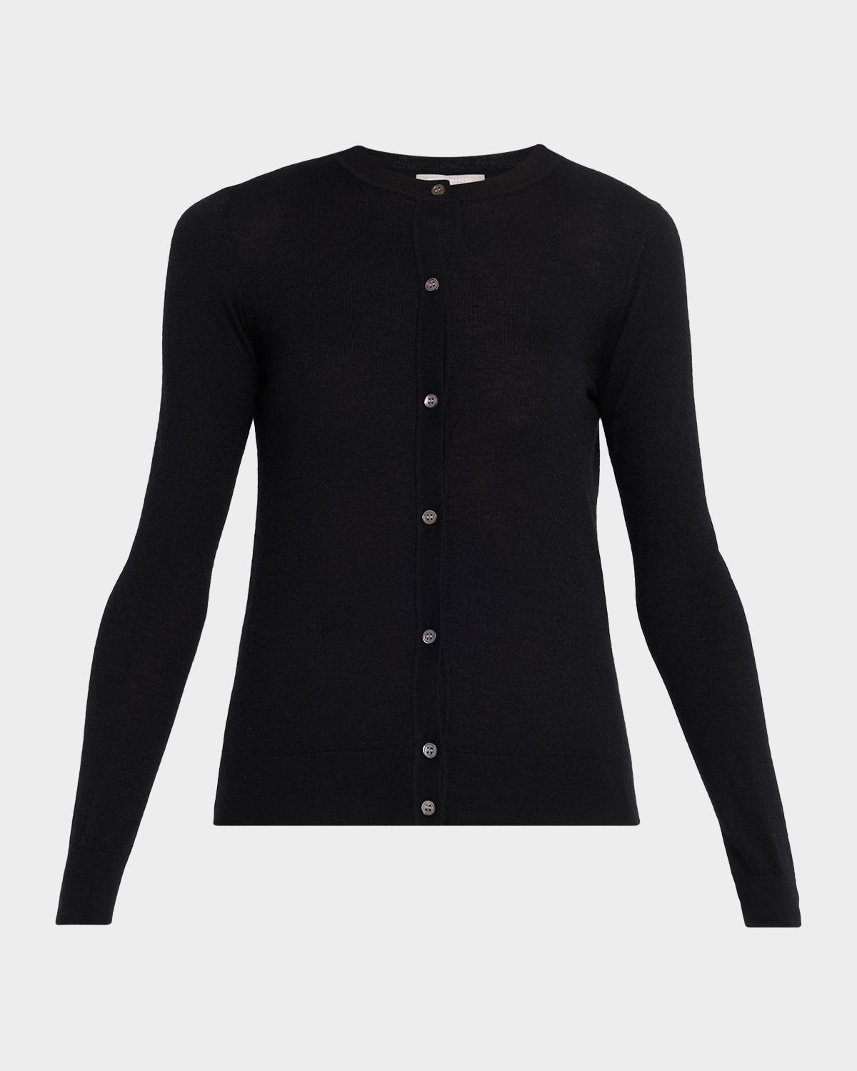 Neiman Marcus Cashmere Collection Cashmere Crewneck Cardigan