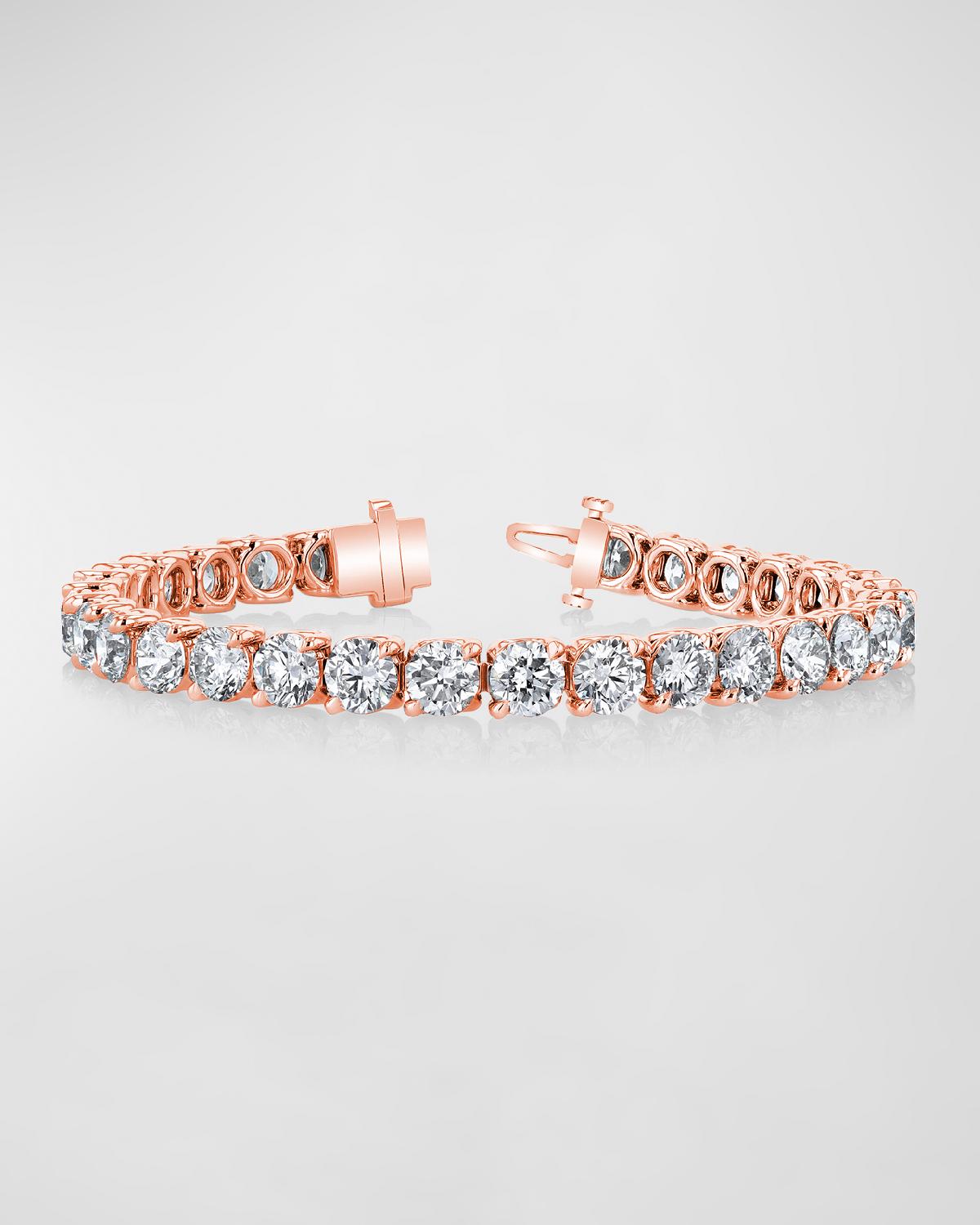 x Danielle Klein 18K Gold Round-Cut Diamond Buttercup Tennis Bracelet, 12.00tcw, 7"L