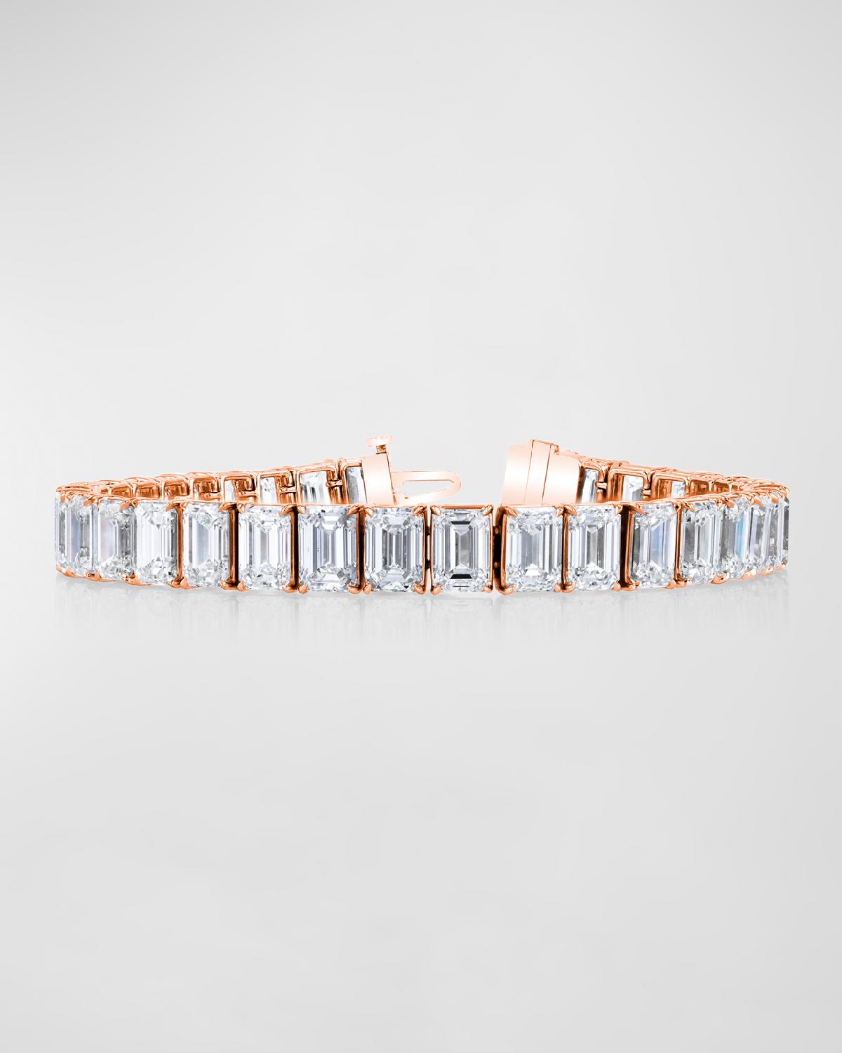 x Danielle Klein 18K Gold North-South Prong-Set Diamond Tennis Bracelet, 15.50tcw, 7"L