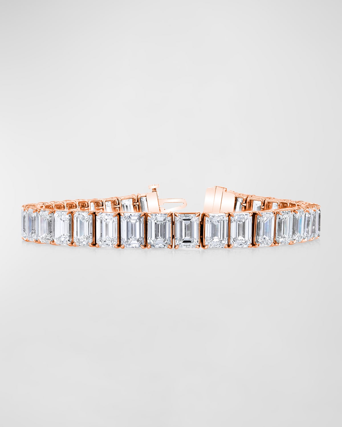 Neiman Marcus Diamonds 18K Gold North-South Prong-Set Diamond Tennis Bracelet, 34.00tcw, 7"L