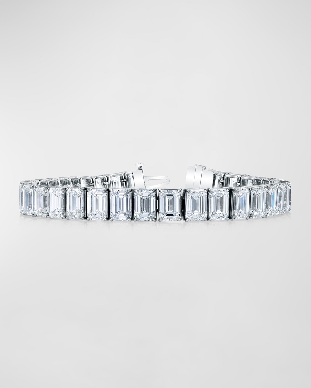 Neiman Marcus Diamonds Platinum North-South Prong-Set Diamond Tennis Bracelet, 34.00tcw, 7"L