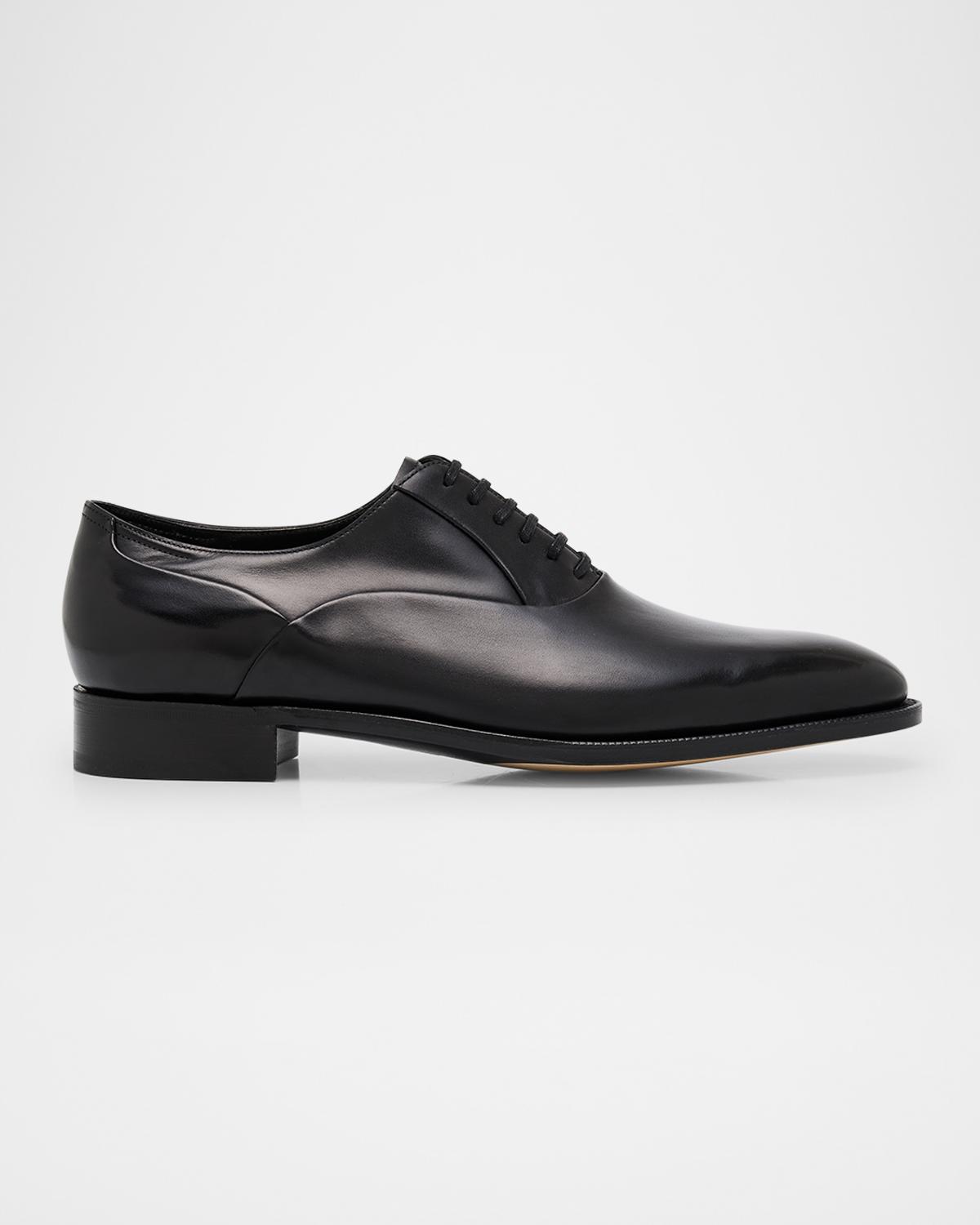 John Lobb Men's Edgar Leather Oxford Derby Shoes with Shoe Tree