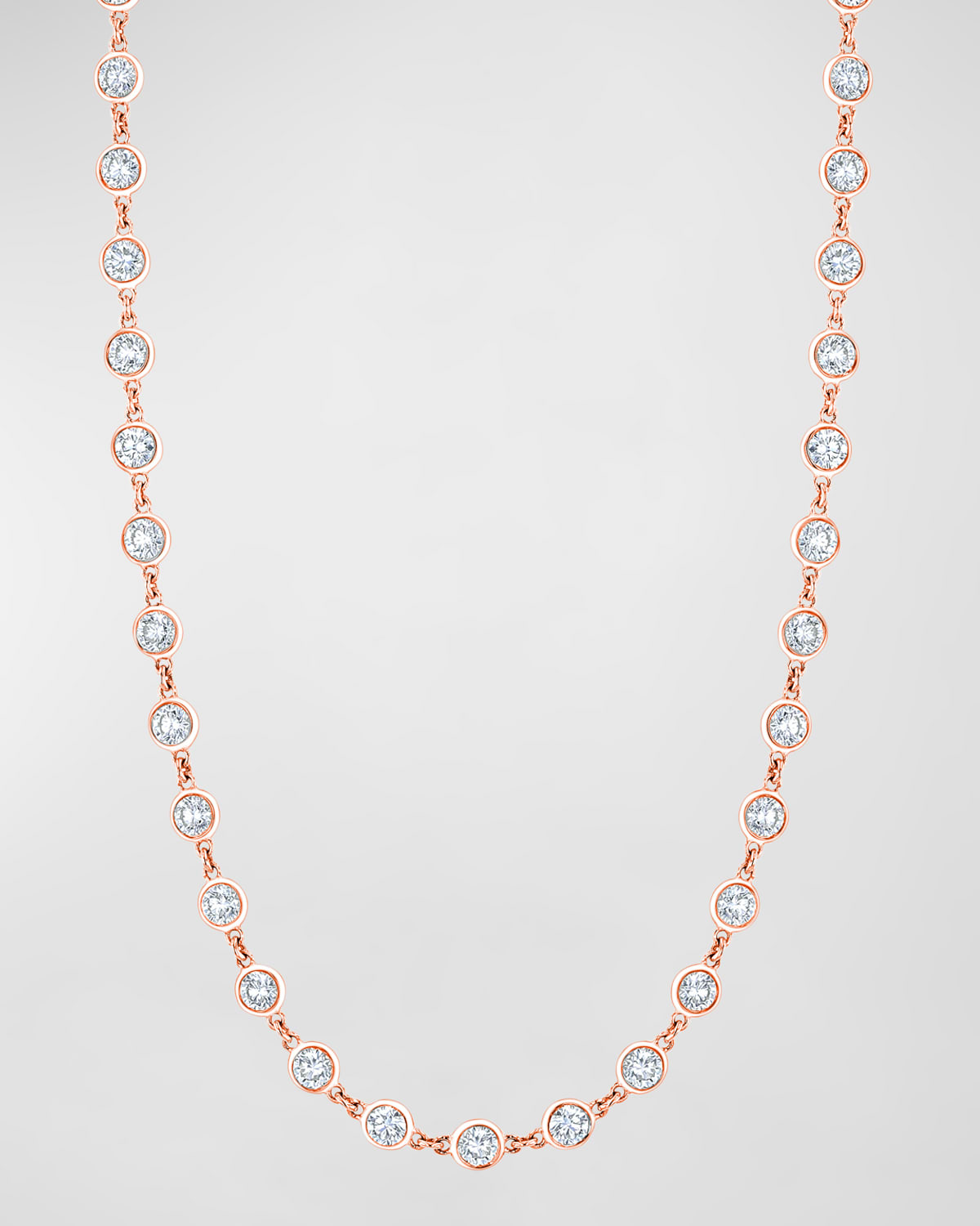 Neiman Marcus Diamonds 18K Gold Diamond by the Yard Chain Necklace, 16"L, 2.25tcw