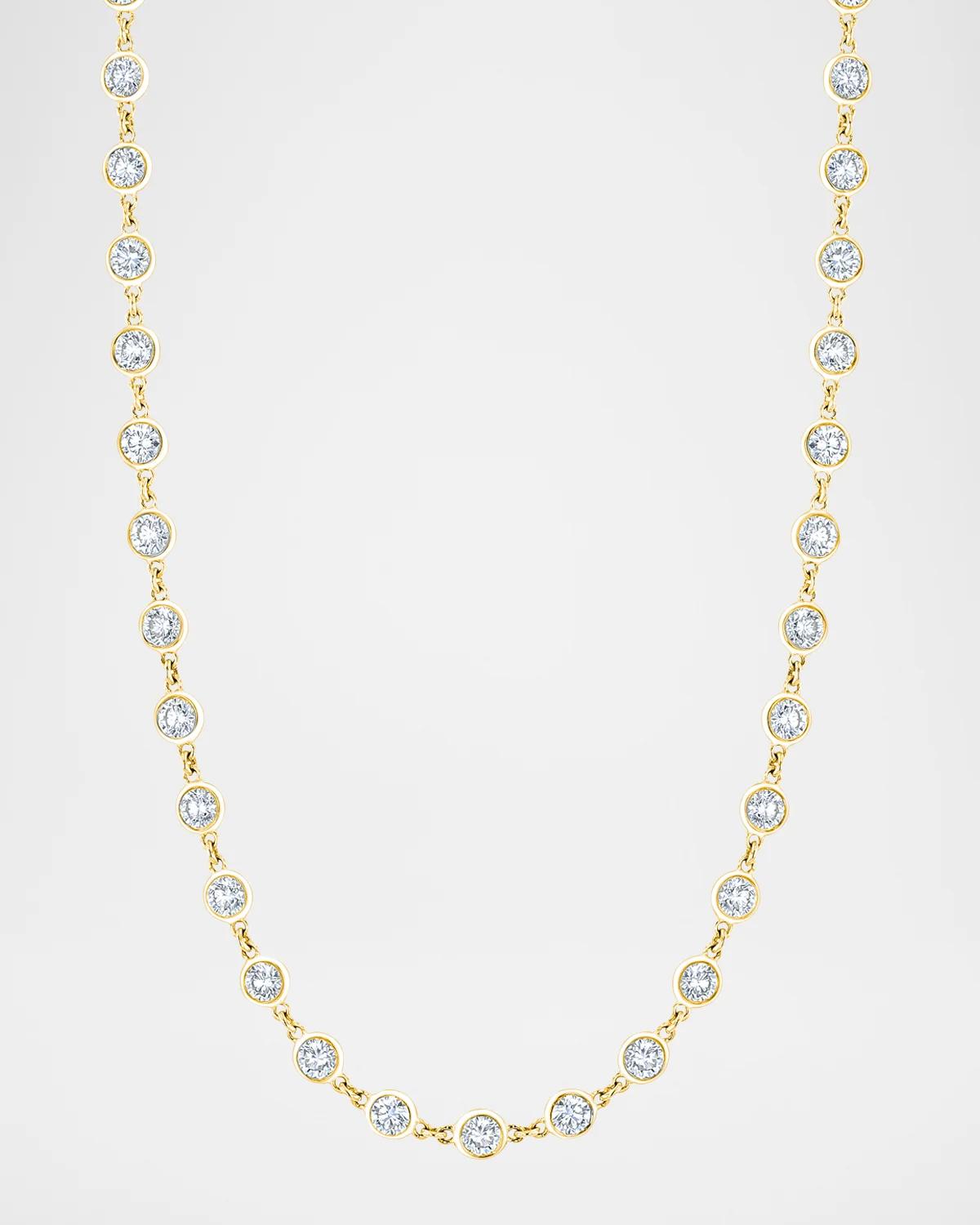18K Gold Diamond-Station Chain Necklace