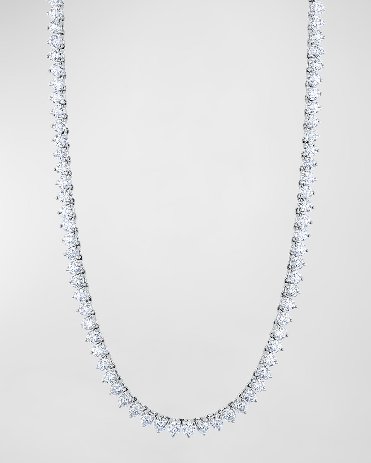 Neiman Marcus Diamonds 18K Gold 3-Prong Opera 16" Diamond Necklace, 16.50tcw