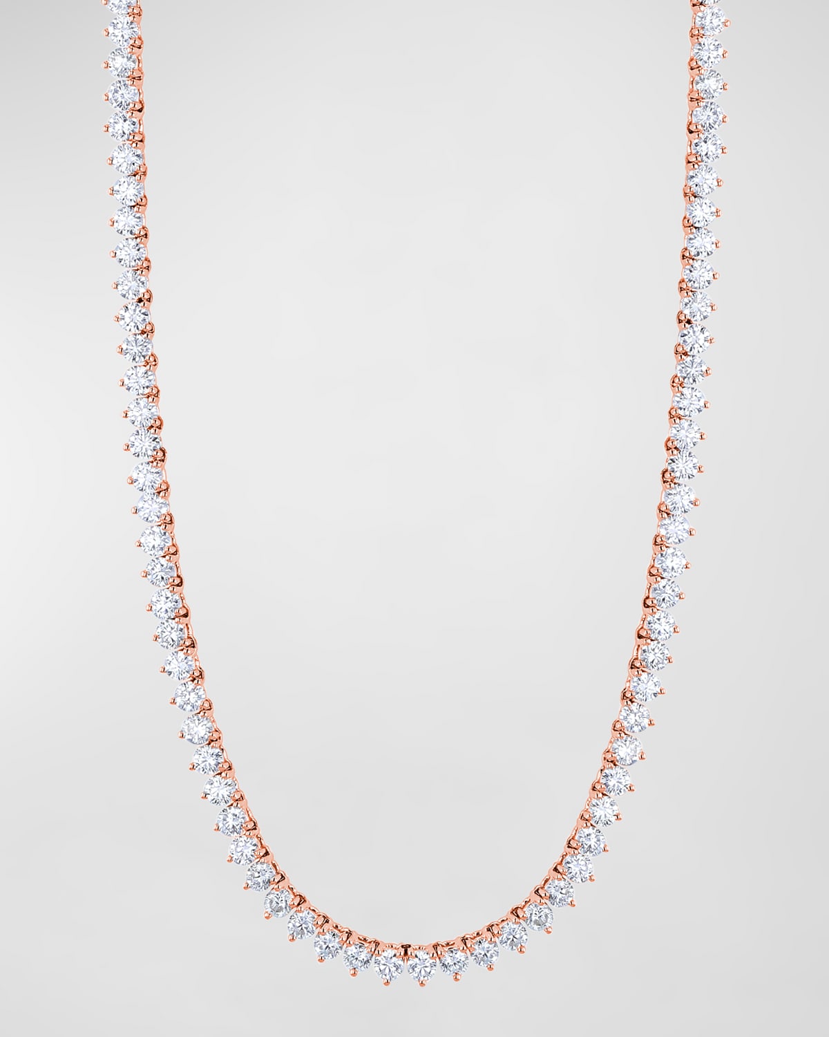 Neiman Marcus Diamonds 18K Gold 3-Prong Opera 16" Diamond Necklace, 16.50tcw