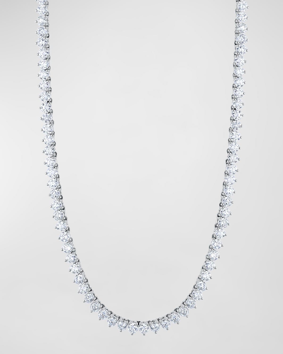 Neiman Marcus Diamonds 18K Gold 3-Prong Opera 16" Diamond Necklace, 19.25tcw