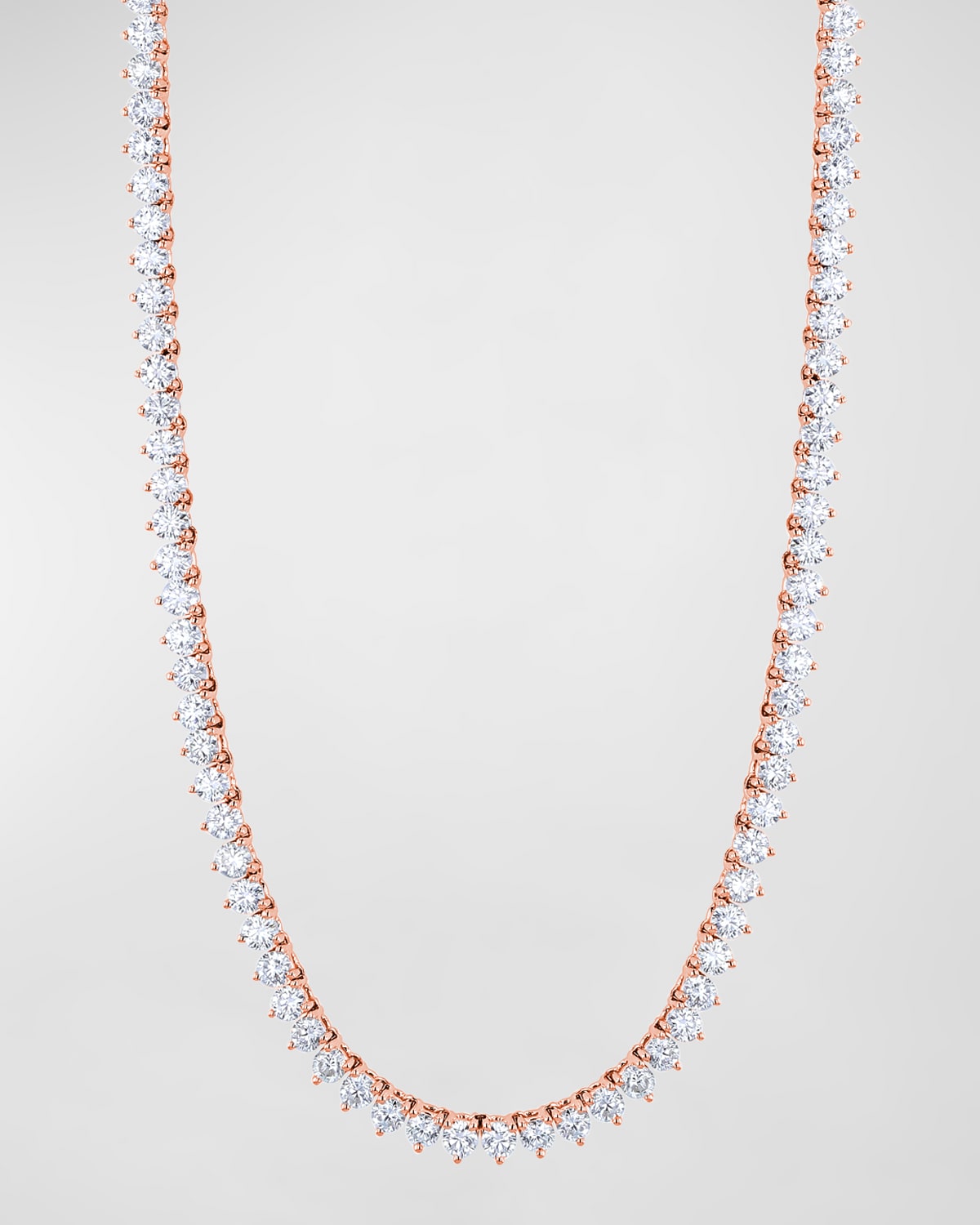 Neiman Marcus Diamonds 18K Gold 3-Prong Opera 16" Diamond Necklace, 19.25tcw