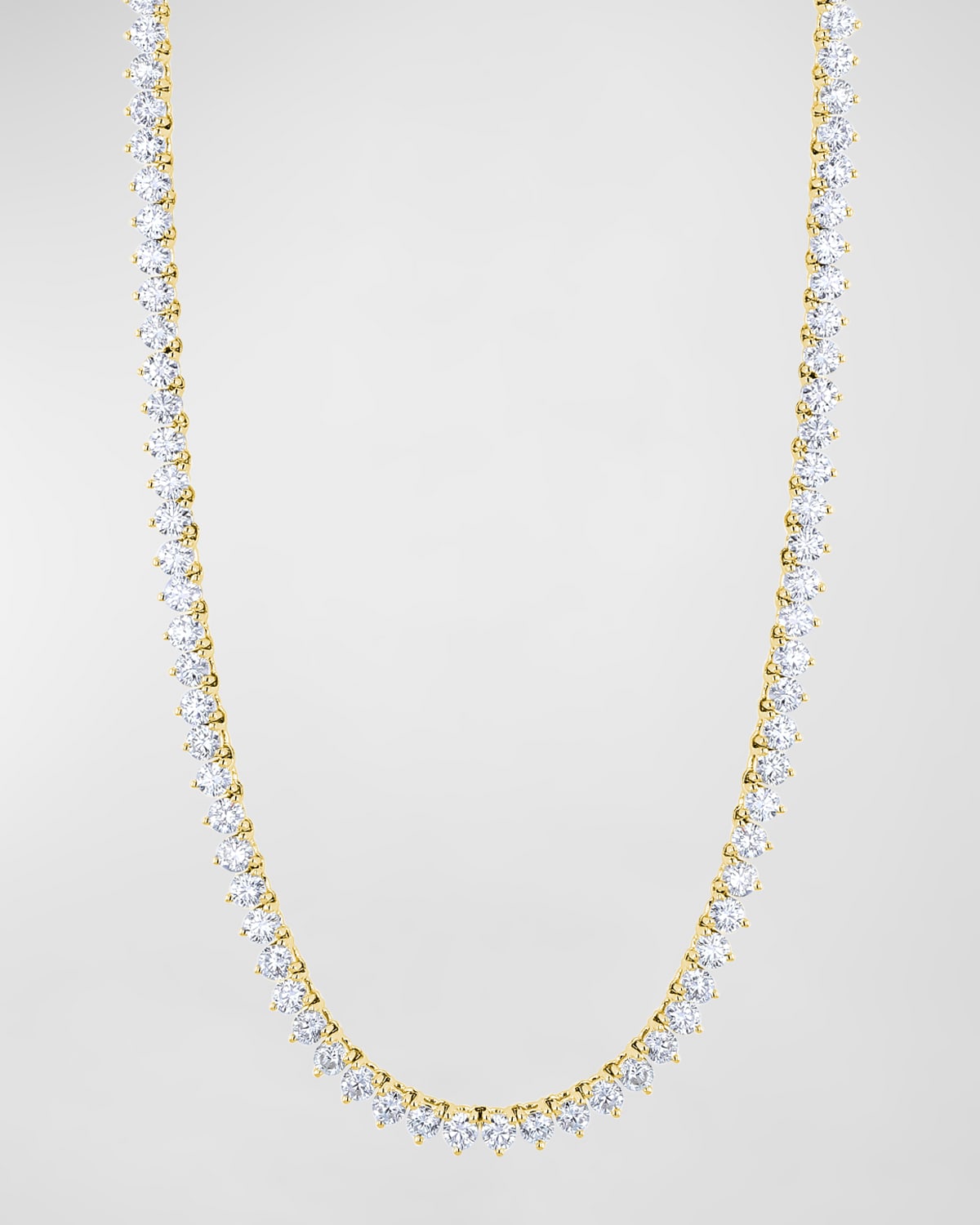 Neiman Marcus Diamonds 18K Gold 3-Prong Opera 16" Diamond Necklace, 19.25tcw