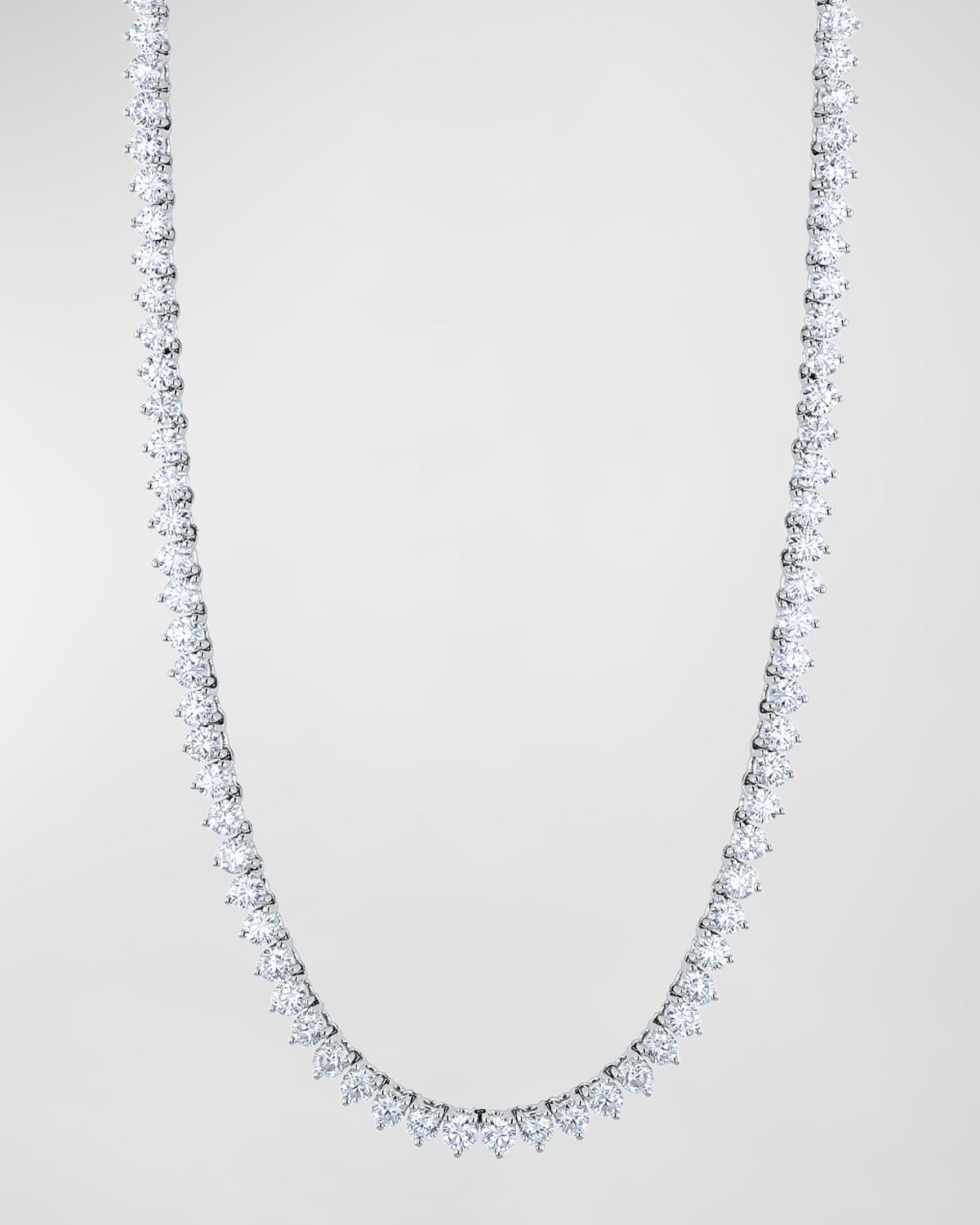 Neiman Marcus Diamonds 18K Gold 3-Prong Opera 16" Diamond Necklace, 25.00tcw