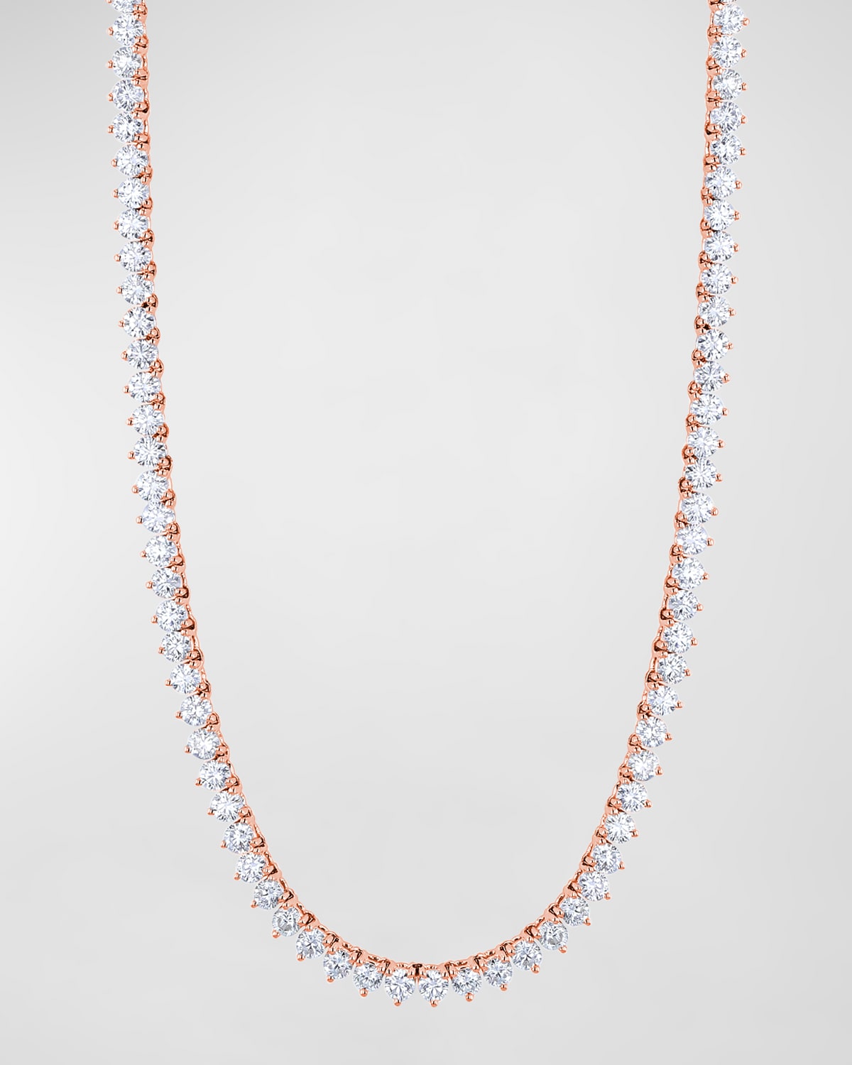 Neiman Marcus Diamonds 18K Gold 3-Prong Opera 16" Diamond Necklace, 25.00tcw