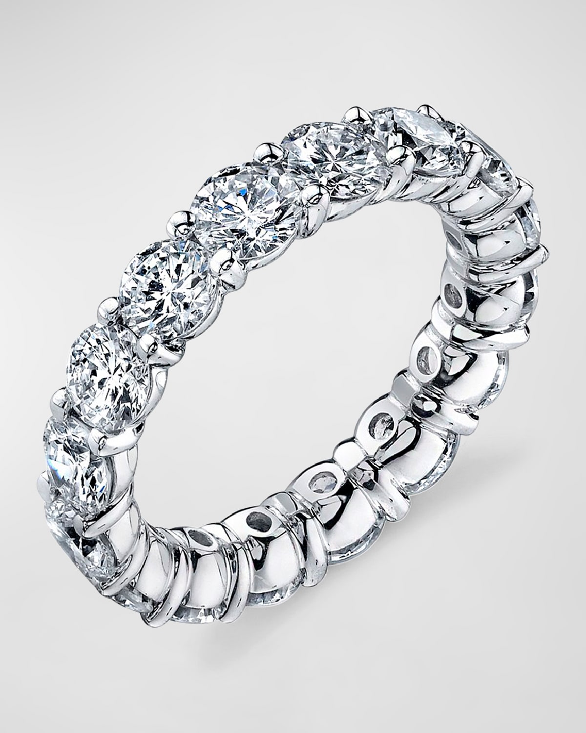 Neiman Marcus Diamonds Large Eternity Band with Round Diamonds, 3.20ct