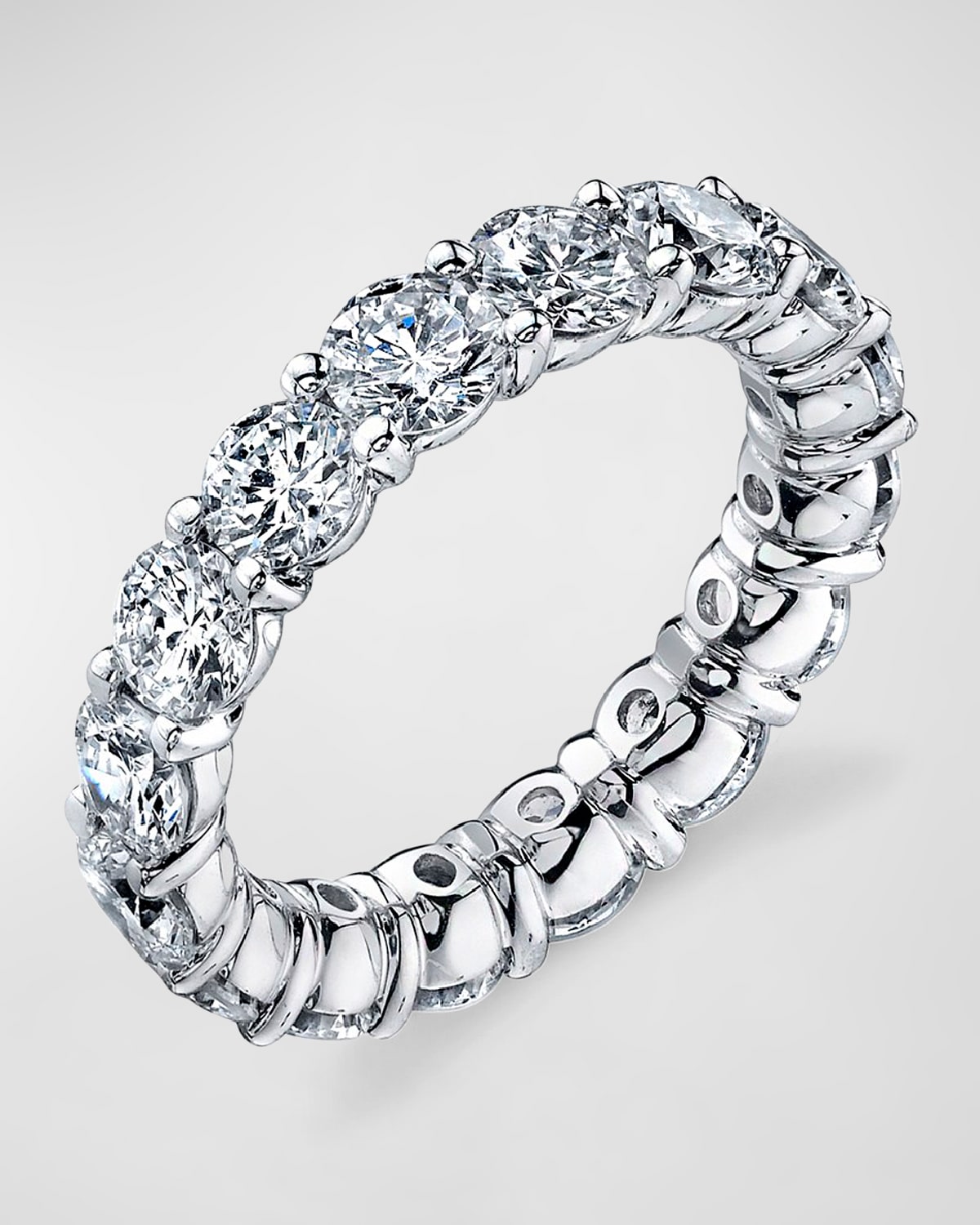 Neiman Marcus Diamonds Large Eternity Band with Round Diamonds, 4.90ct