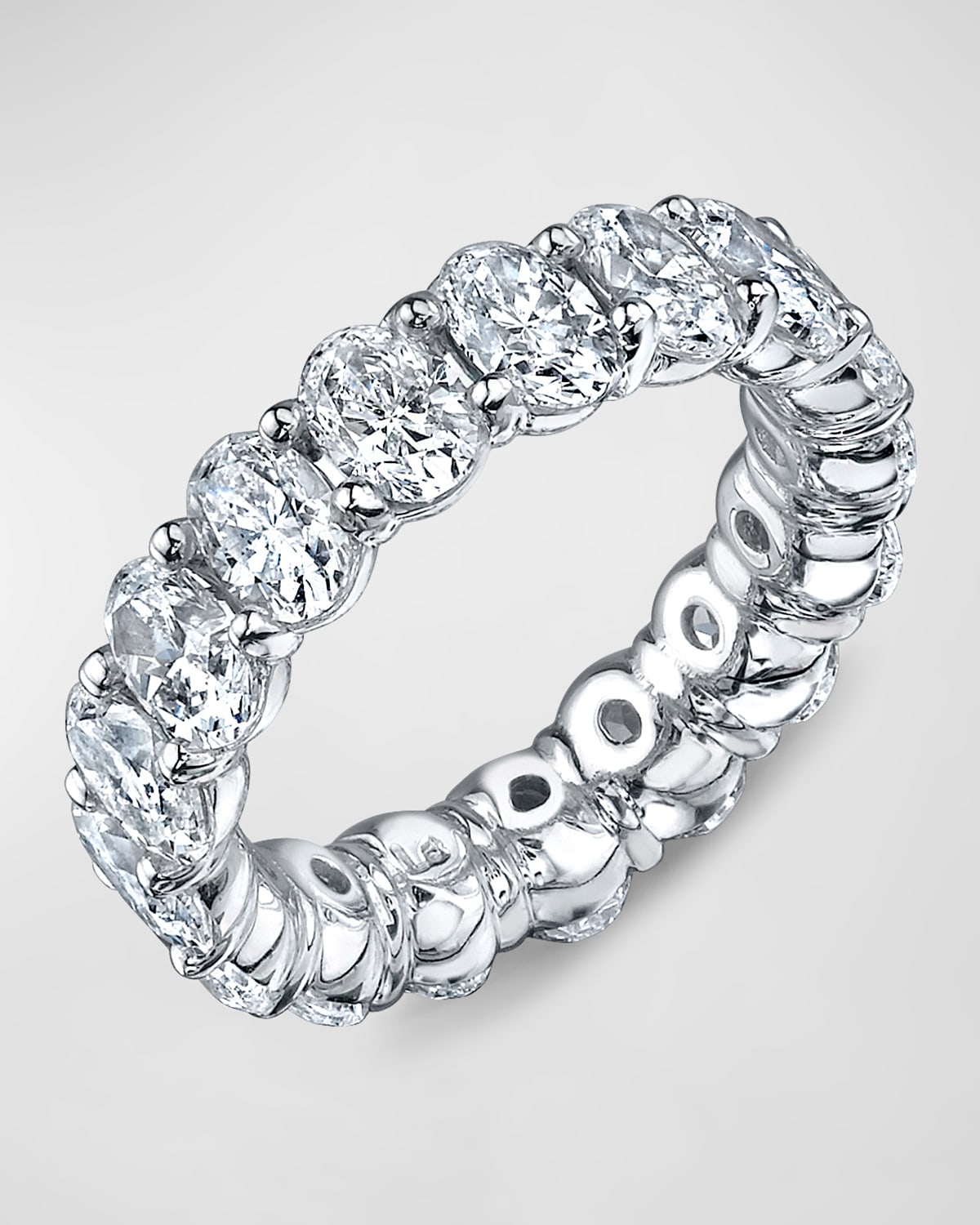 Neiman Marcus Diamonds Large Eternity Band with Oval Cut Diamonds, 5.66ct