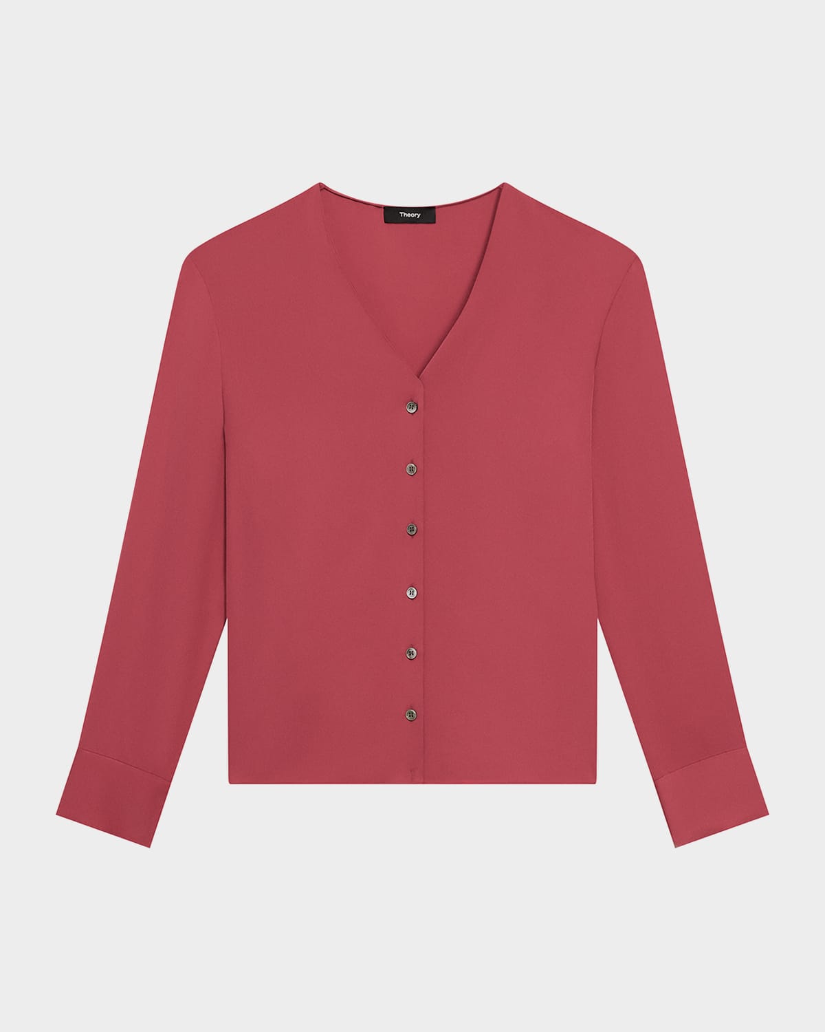 Theory Modern Silk Georgette Cardigan Blouse