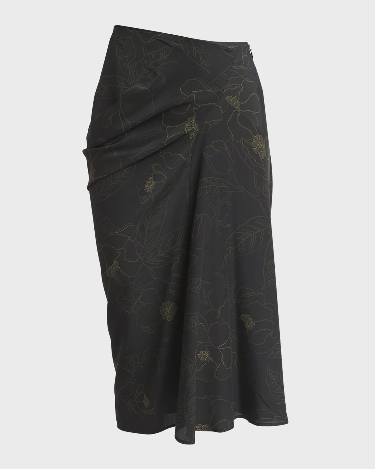 Dries Van Noten Saren Floral-Print Asymmetric Short Skirt