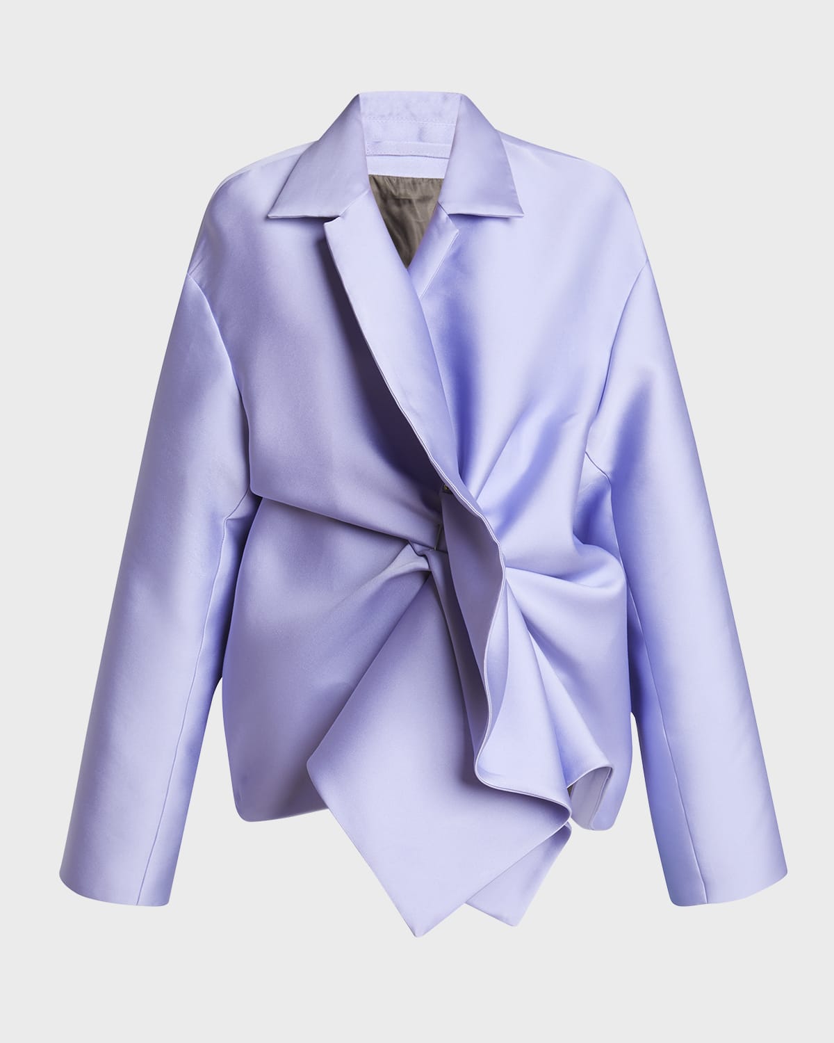 Dries Van Noten Vanas Ruffle Satin Jacket